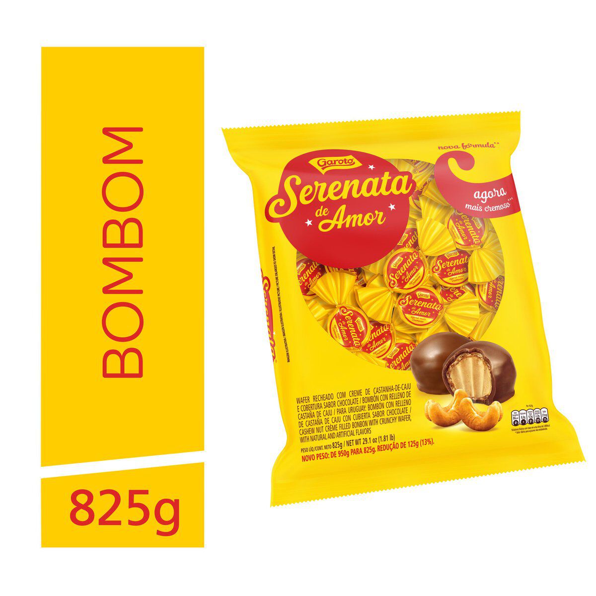 Bombom Wafer Garoto Serenata de Amor Pacote 825g