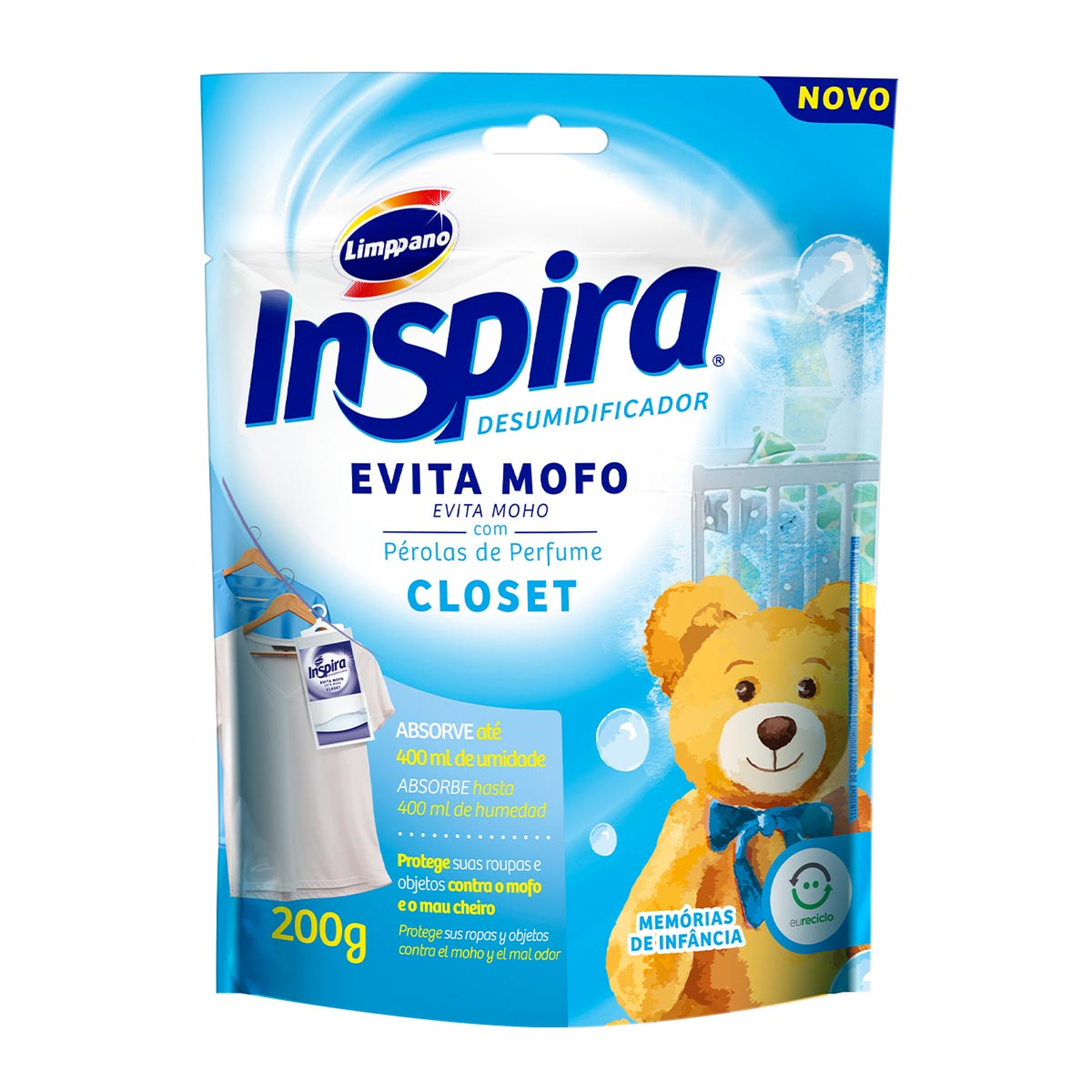Evita Mofo Closet Mem&oacute;rias de Inf&acirc;ncia Inspira Air Sach&ecirc; 200g&nbsp;