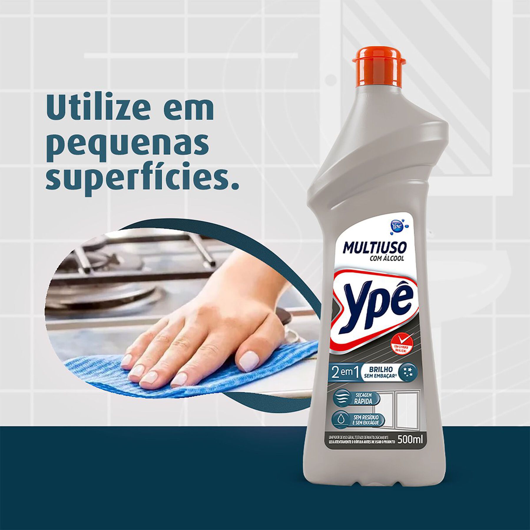 Limpador Multiuso com Álcool Ypê Premium Squeeze 500ml