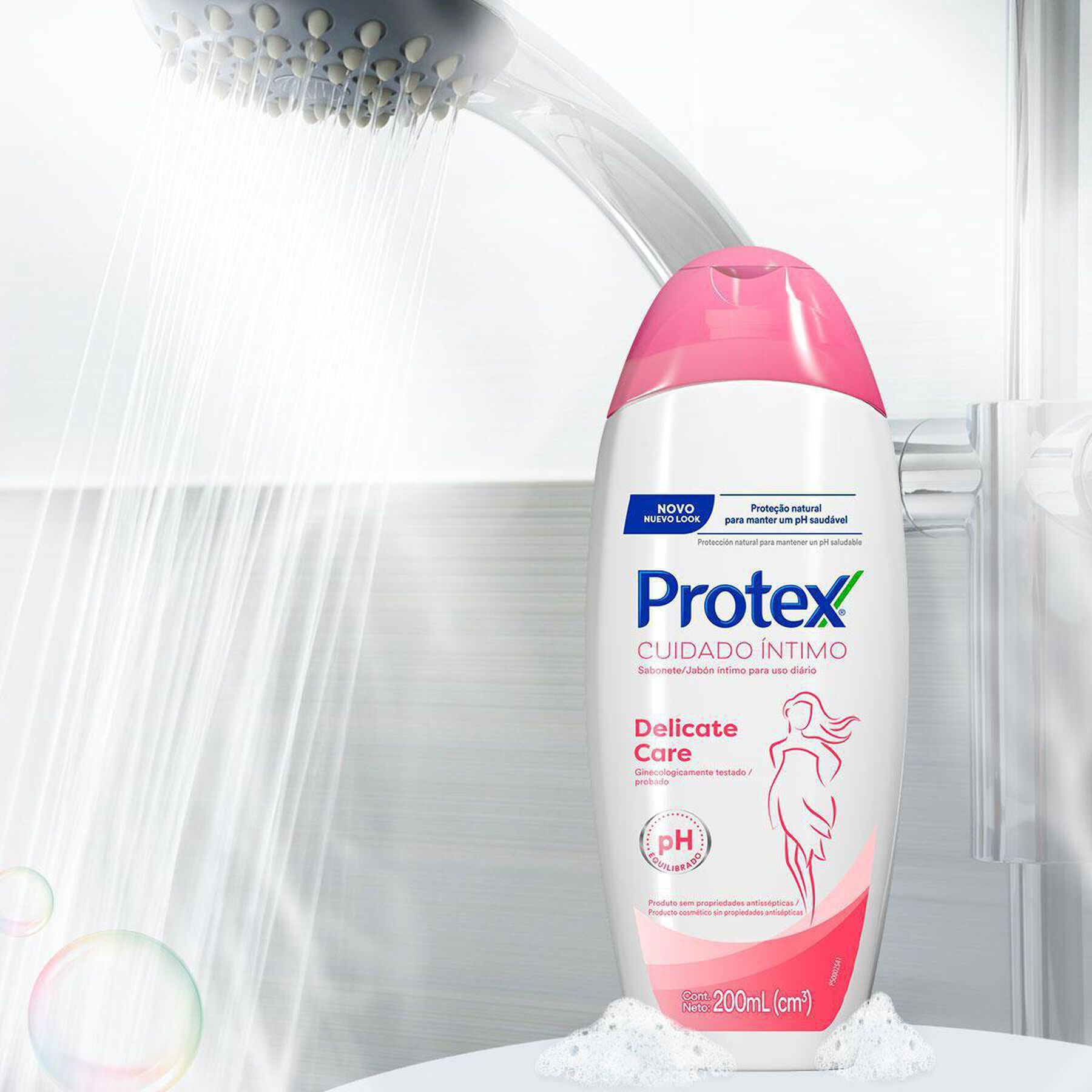Sabonete Líquido Íntimo Delicate Care Protex Cuidado Íntimo Sachê 140ml Refil