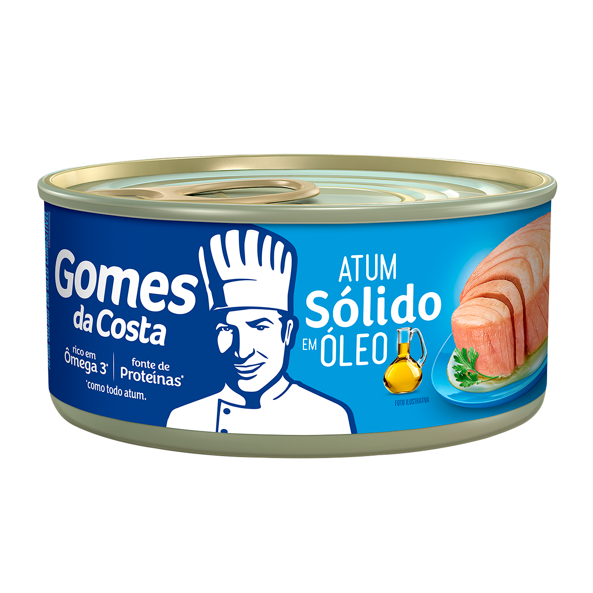 Atum S&oacute;lido em &Oacute;leo Gomes da Costa Lata 170g