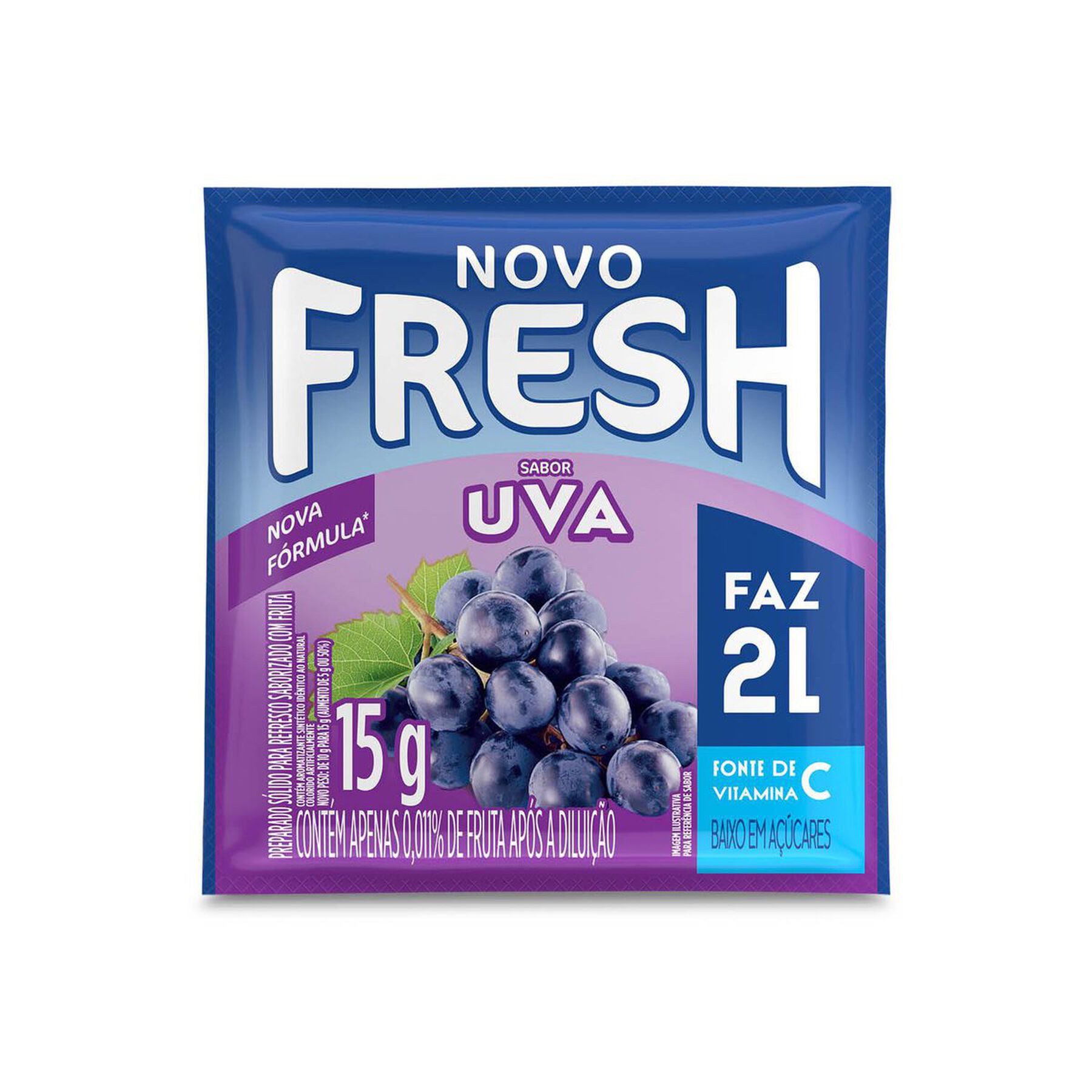 Refresco em Pó Uva Fresh Pacote 15g