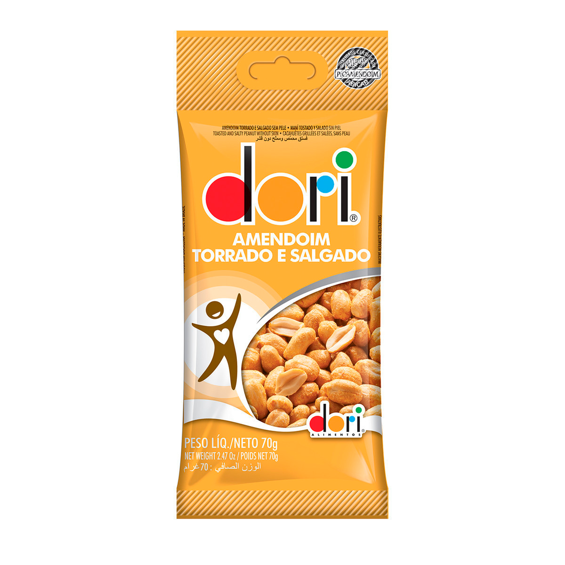Amendoim Torrado e Salgado sem Pele Dori 70g