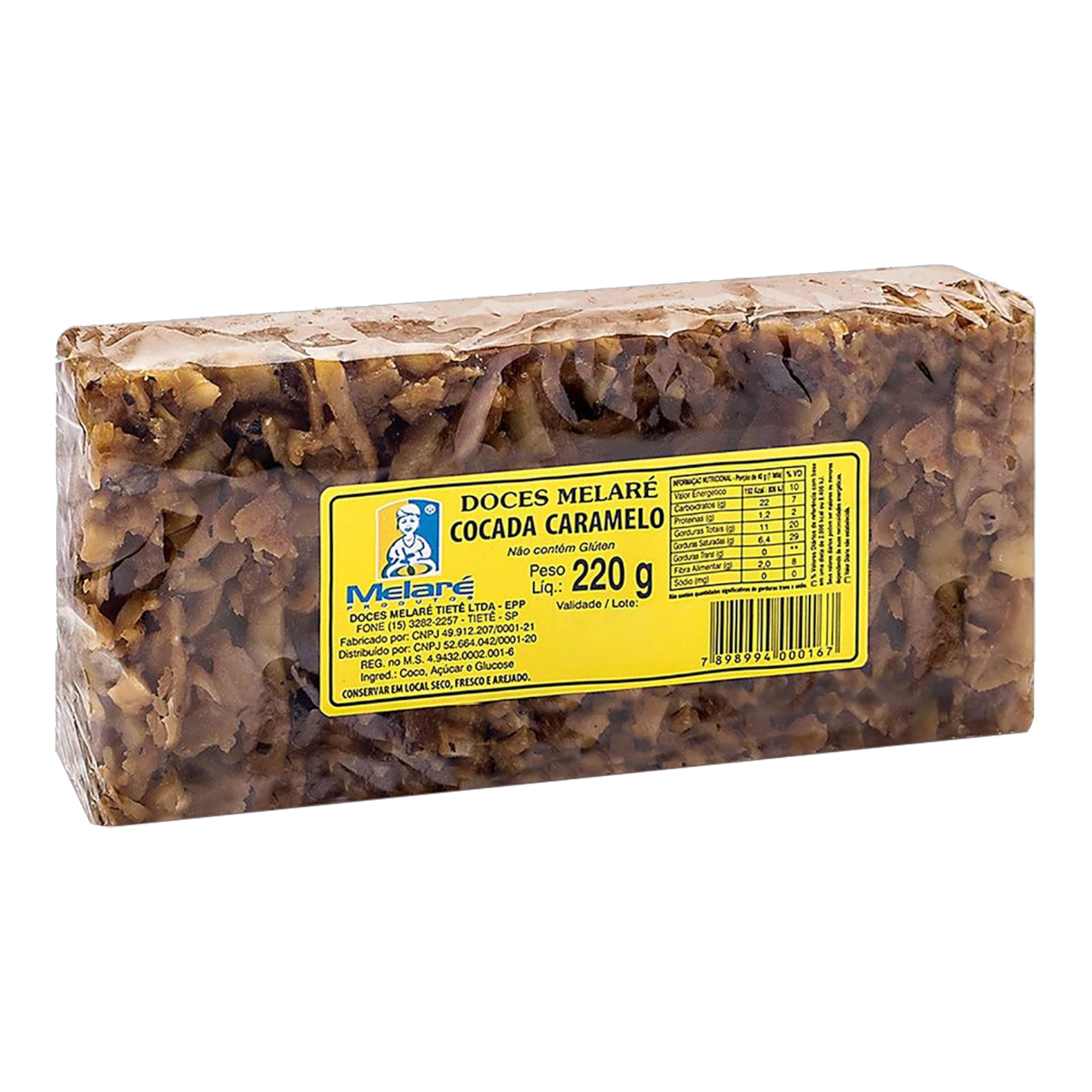 Cocada Caramelo Doces Melar&eacute; 220g