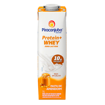 Bebida Láctea UHT Pasta de Amendoim Zero Lactose Protein + Whey Piracanjuba Caixa 1l