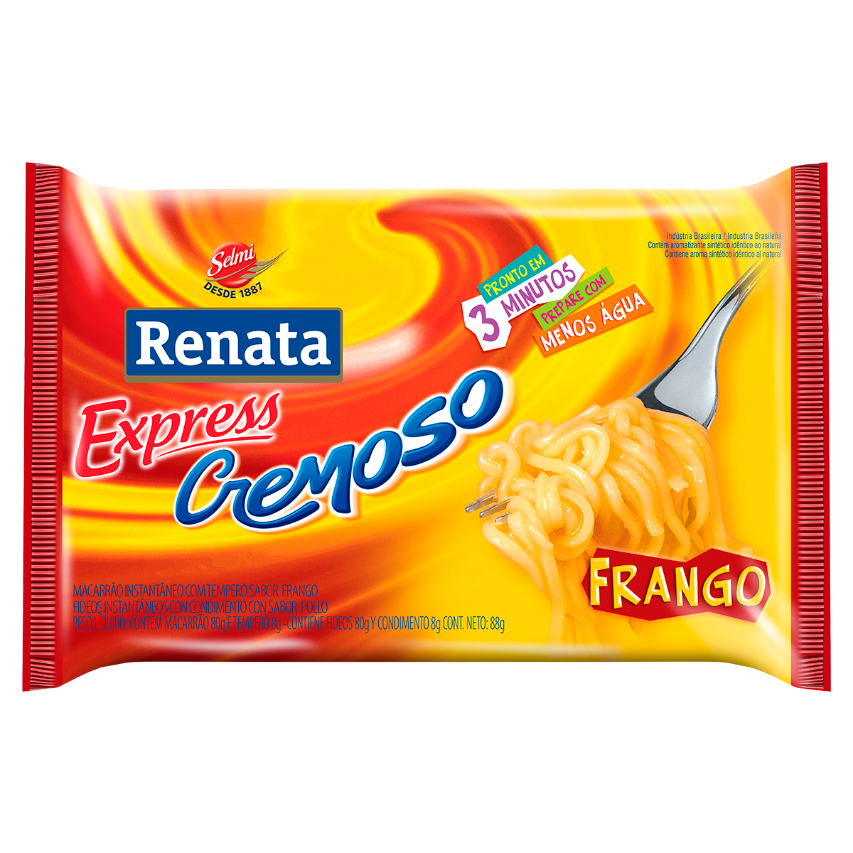 Macarr&atilde;o Instant&acirc;neo Cremoso Frango Renata Express 88g&nbsp;