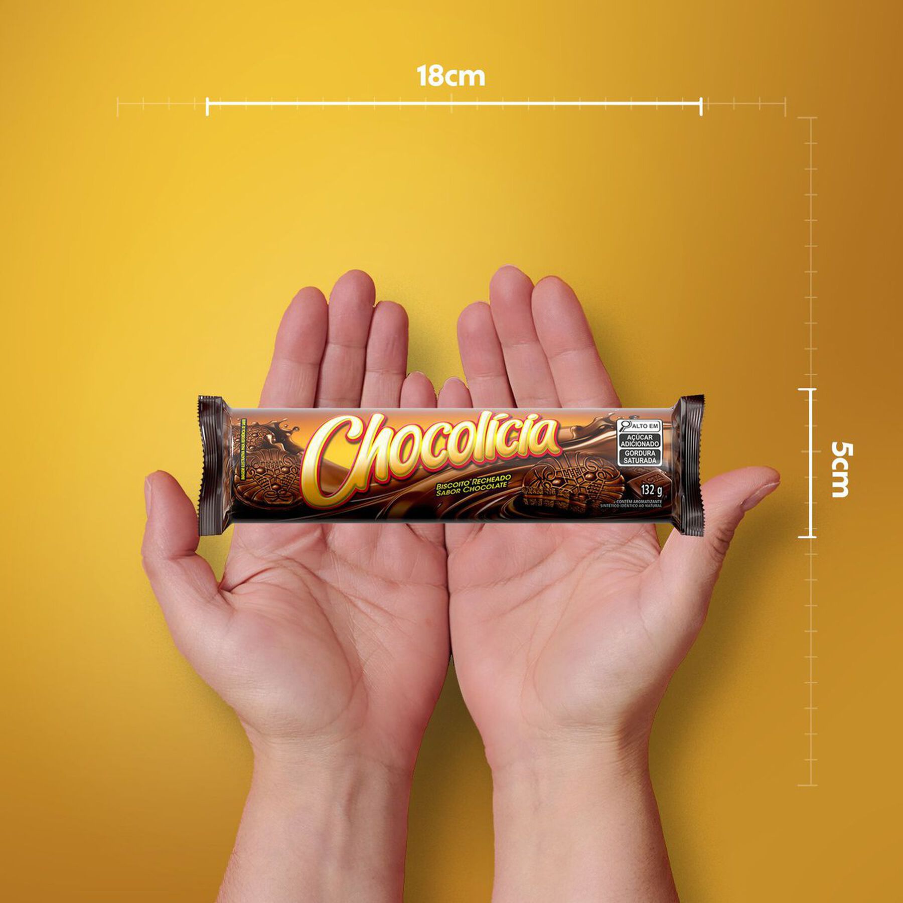 Biscoito Recheio Chocolate Chocolícia Pacote 132g