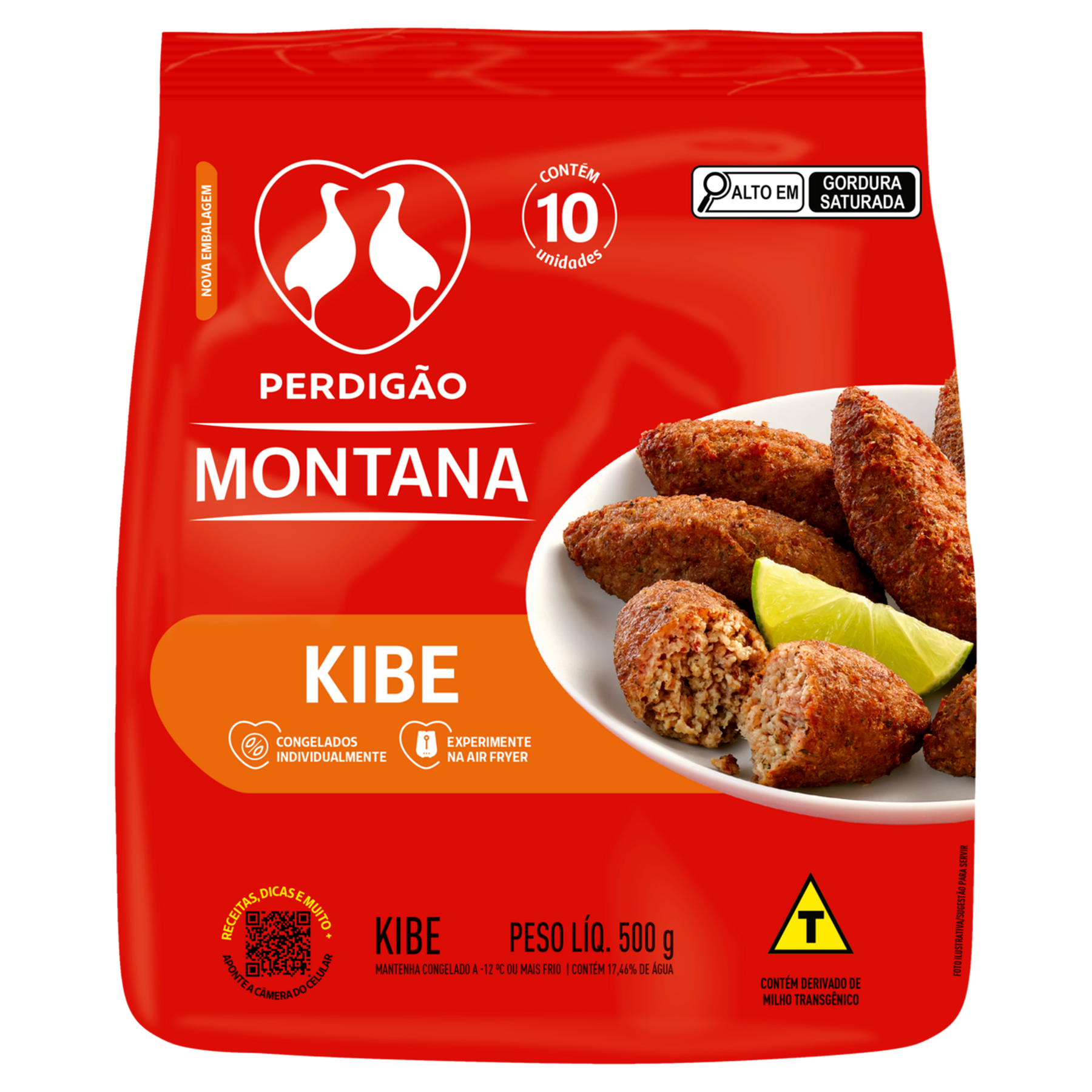 Kibe Congelado Perdig&atilde;o Montana Pacote 500g C/10 Unidades