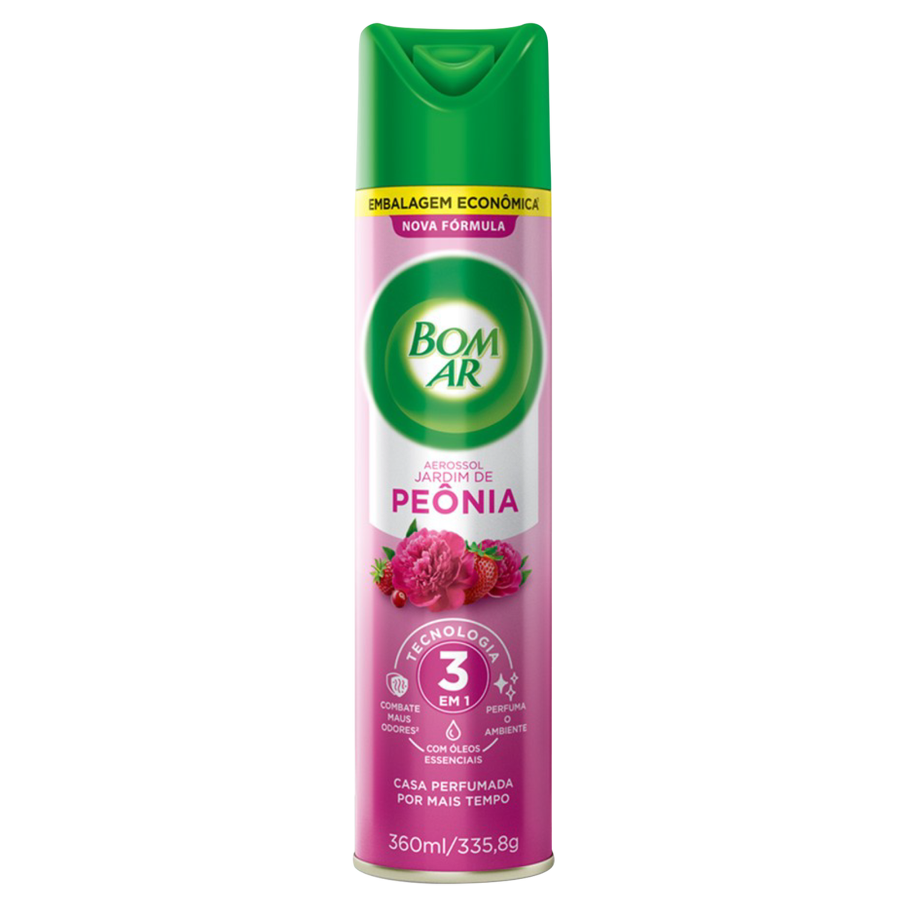 Neutralizador de Odores Jardim de P&ecirc;onia Bom Ar Frasco 360ml Spray Embalagem Econ&ocirc;mica