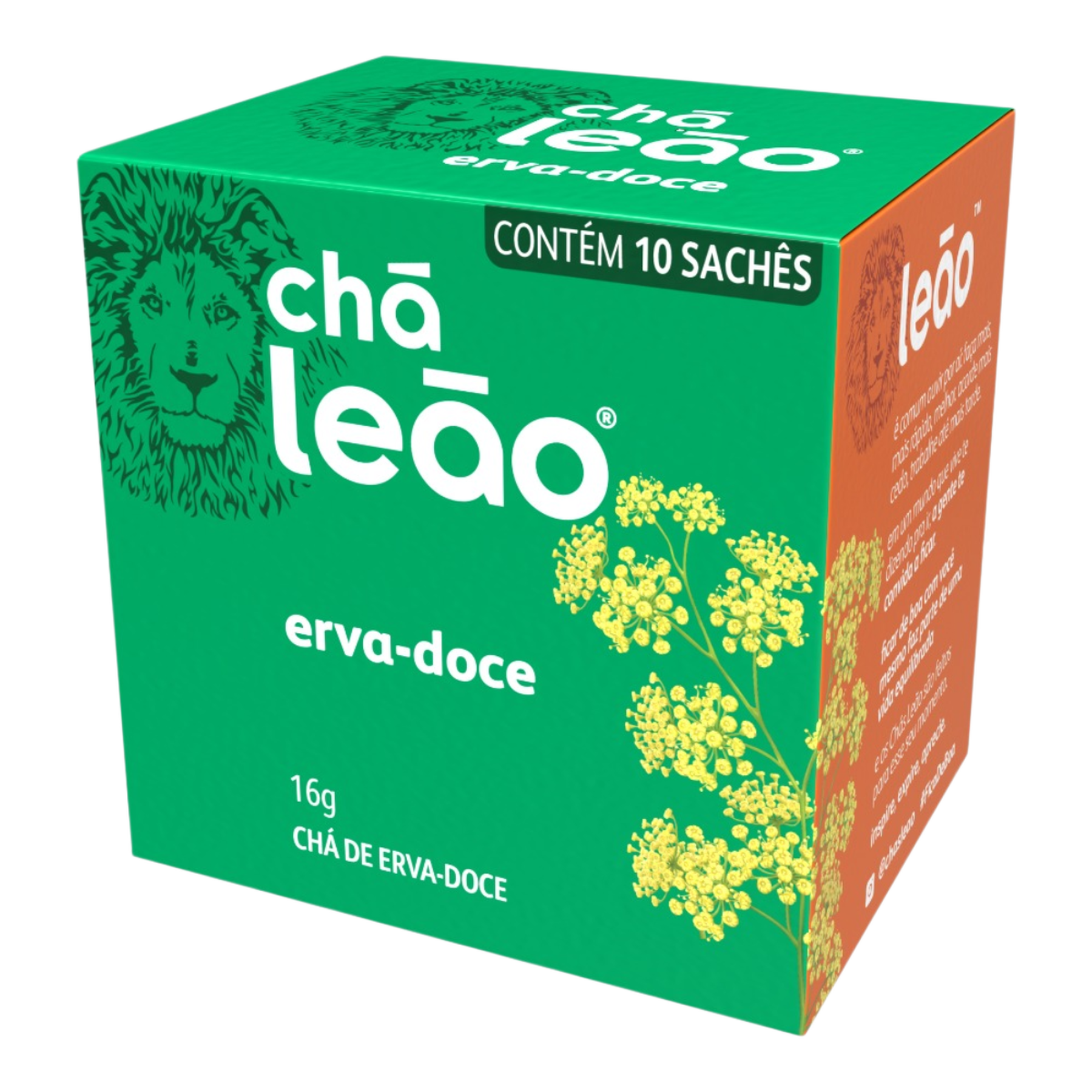 Ch&aacute; Erva-Doce Ch&aacute; Le&atilde;o Caixa 16g 10 Unidades