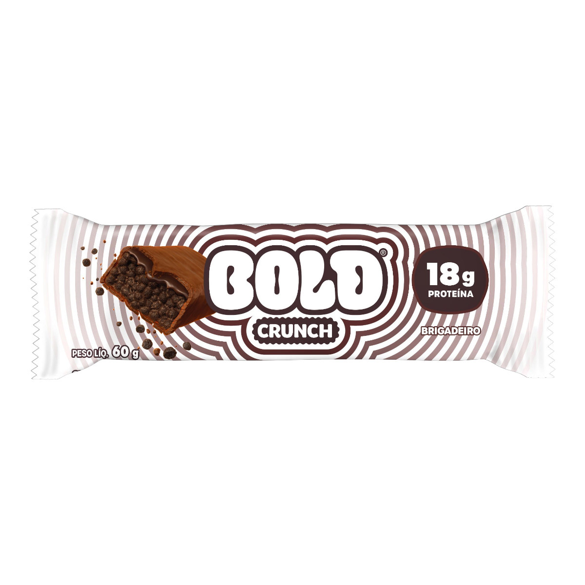 Barra de Prote&iacute;na Brigadeiro Crunch Bold Pacote 60g