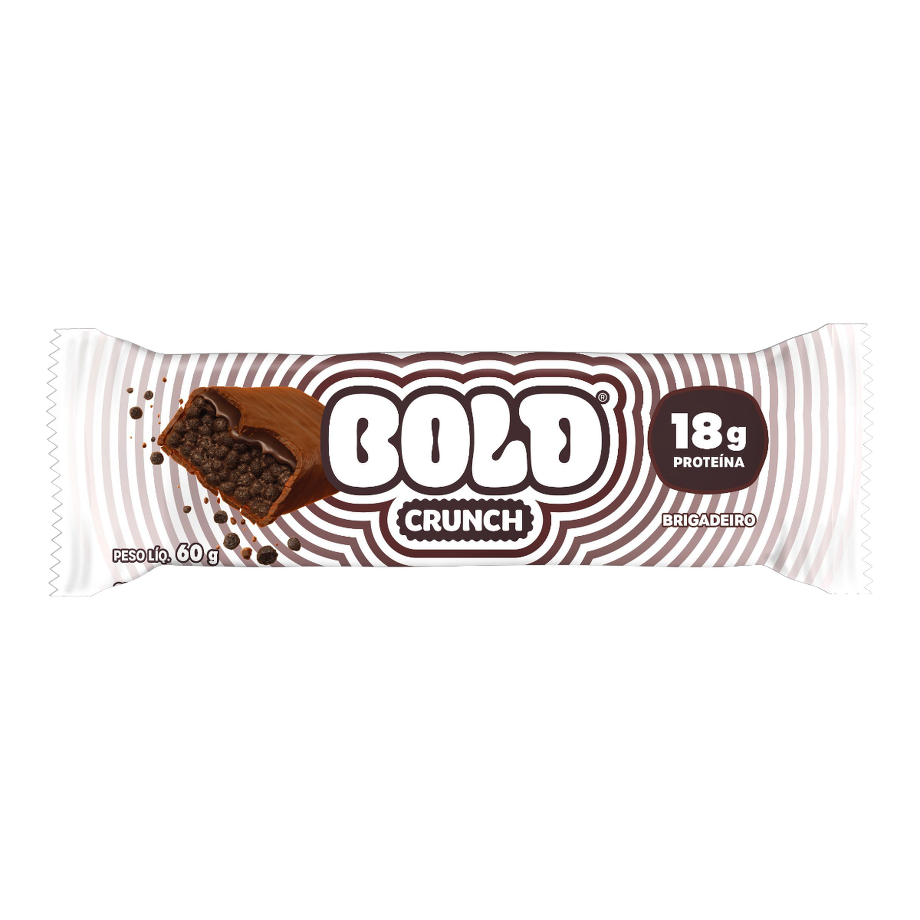 Barra de Prote&iacute;na Brigadeiro Crunch Bold Pacote 60g