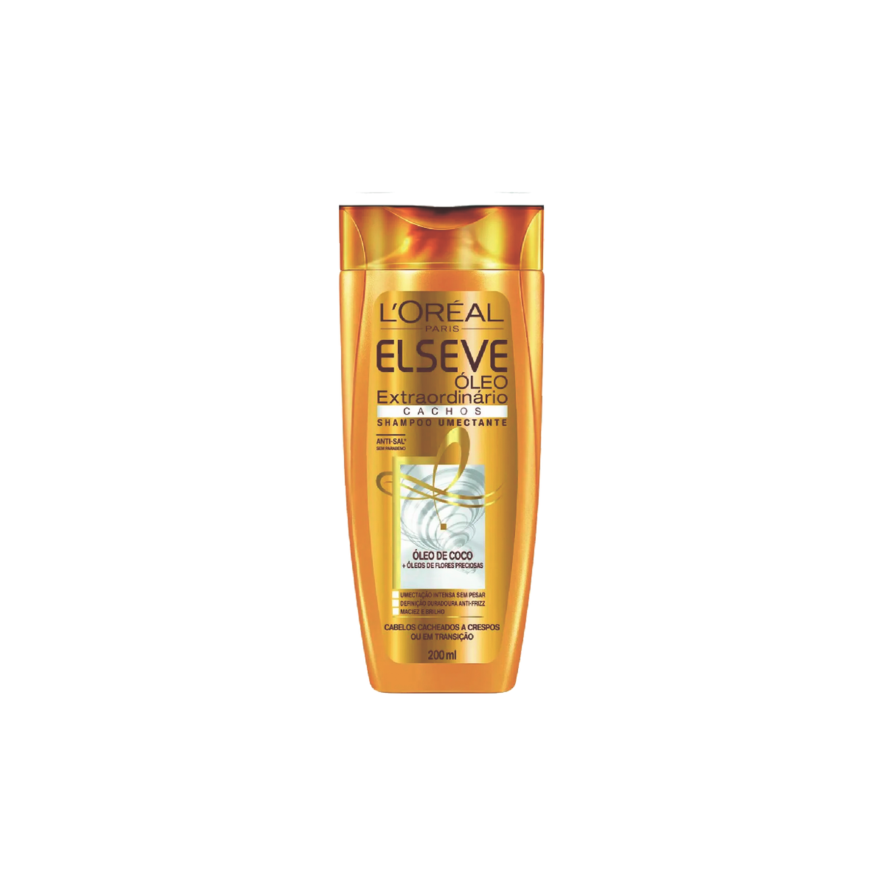 Shampoo Umectante &Oacute;leo Extraordin&aacute;rio Cachos Elseve L'Or&eacute;al Paris Frasco 200ml