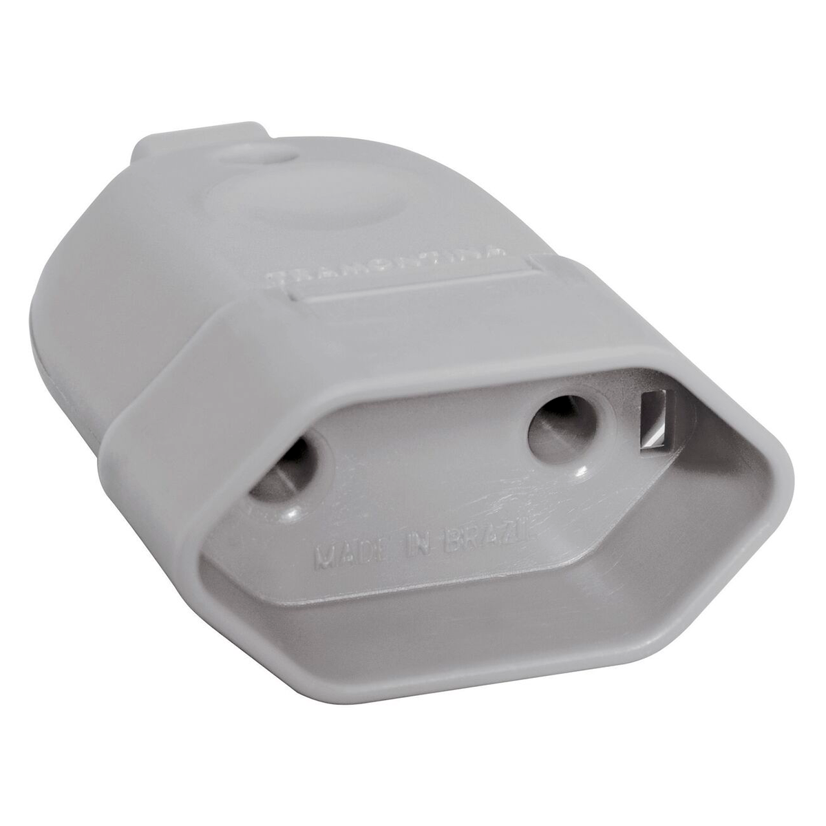 Plugue F&ecirc;mea 2P 10A 250V Cinza Tramontina