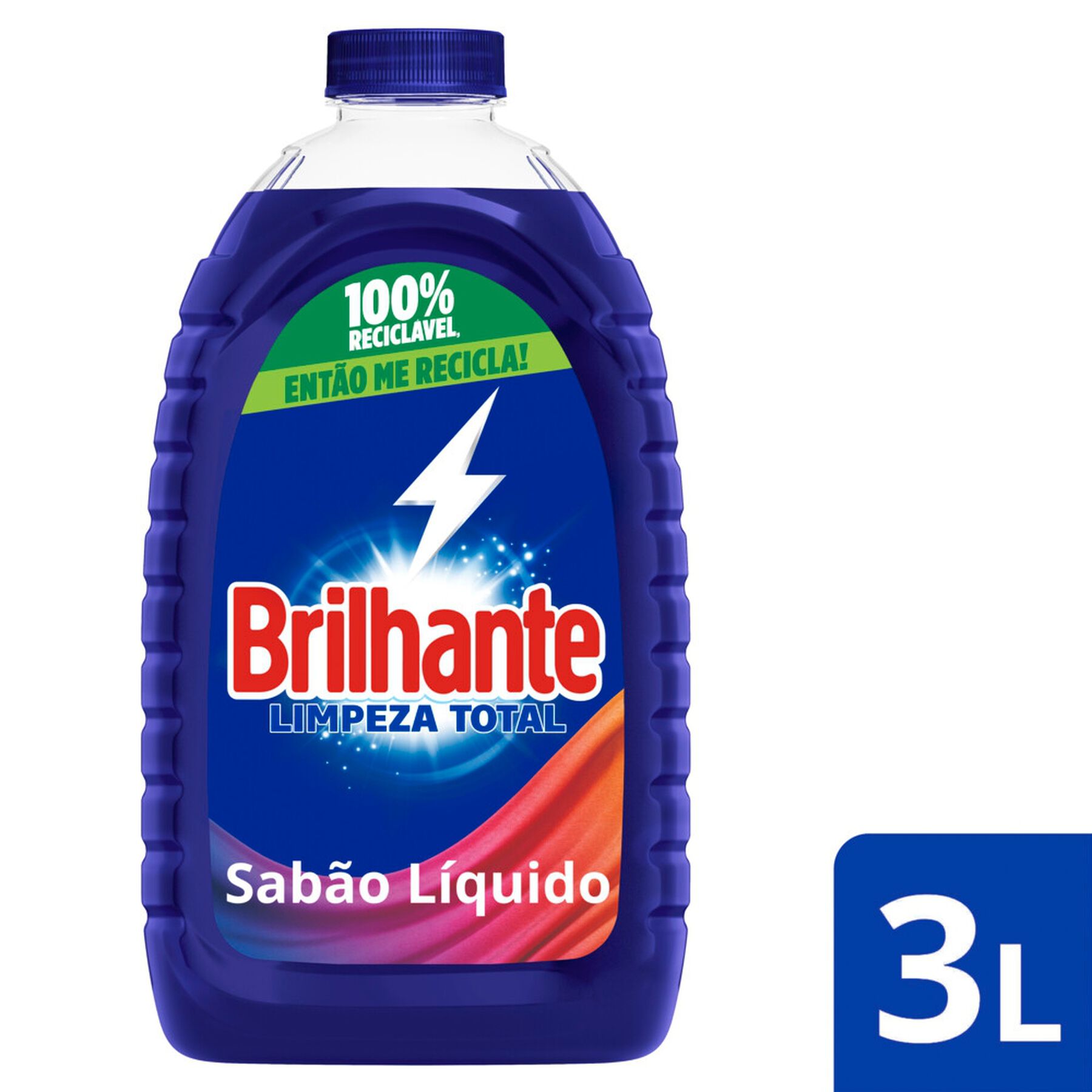 Sabão Líquido Roupas Brancas e Coloridas Brilhante Limpeza Total Galão 3l