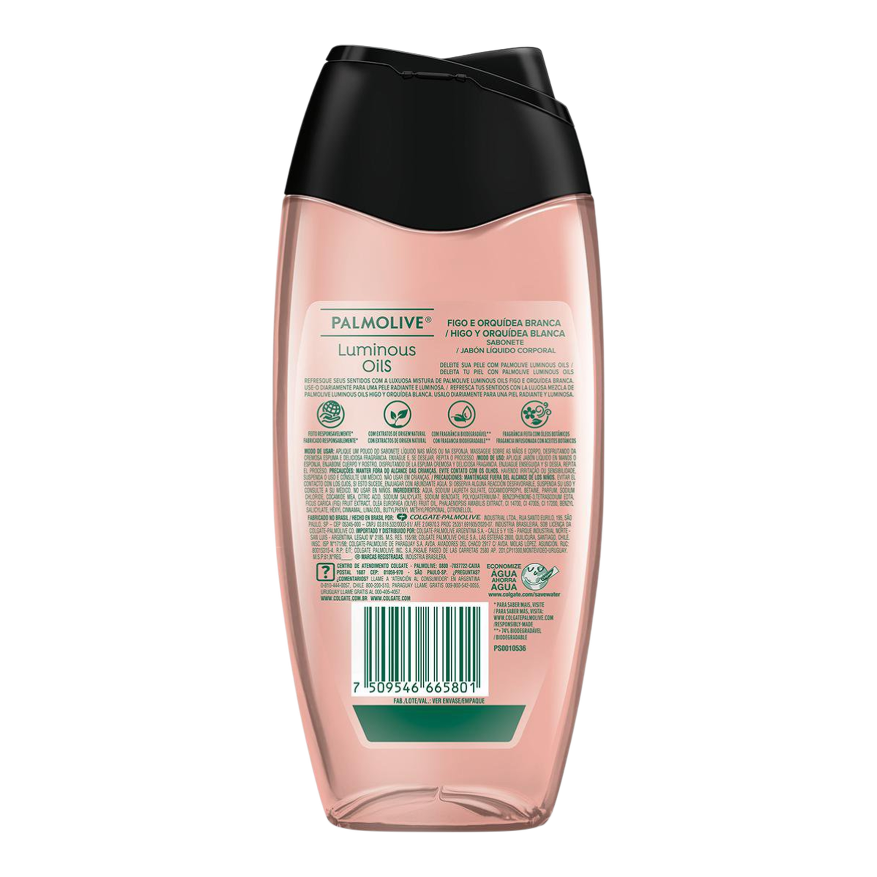 Sabonete L&iacute;quido Figo e Orqu&iacute;dea Branca Palmolive Luminous Oils Frasco 250ml