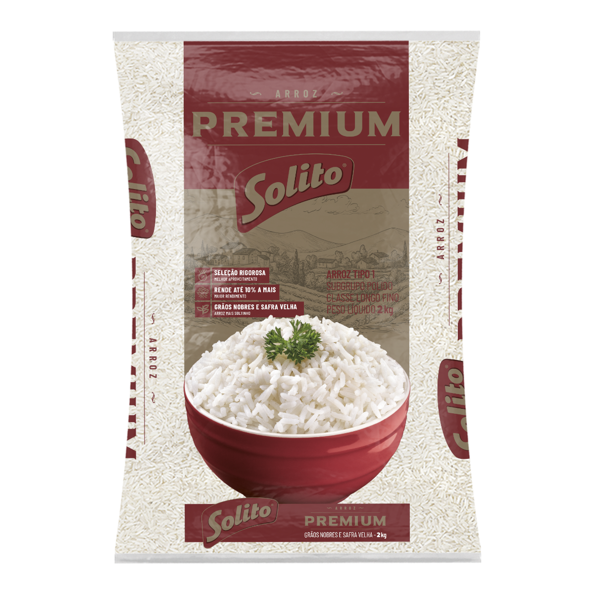 Arroz Polido Tipo 1 Solito Premium Pacote 2kg