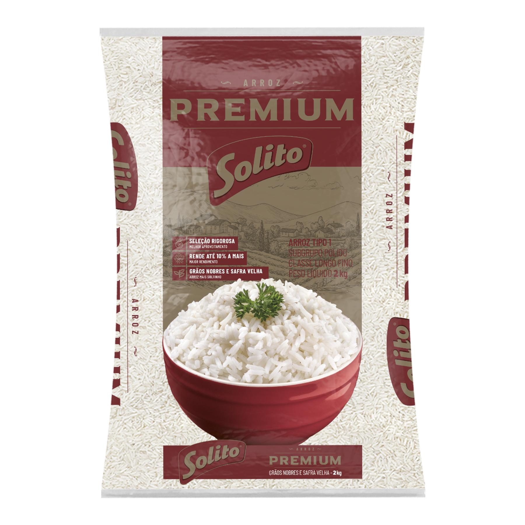 Arroz Polido Tipo 1 Solito Premium Pacote 2kg