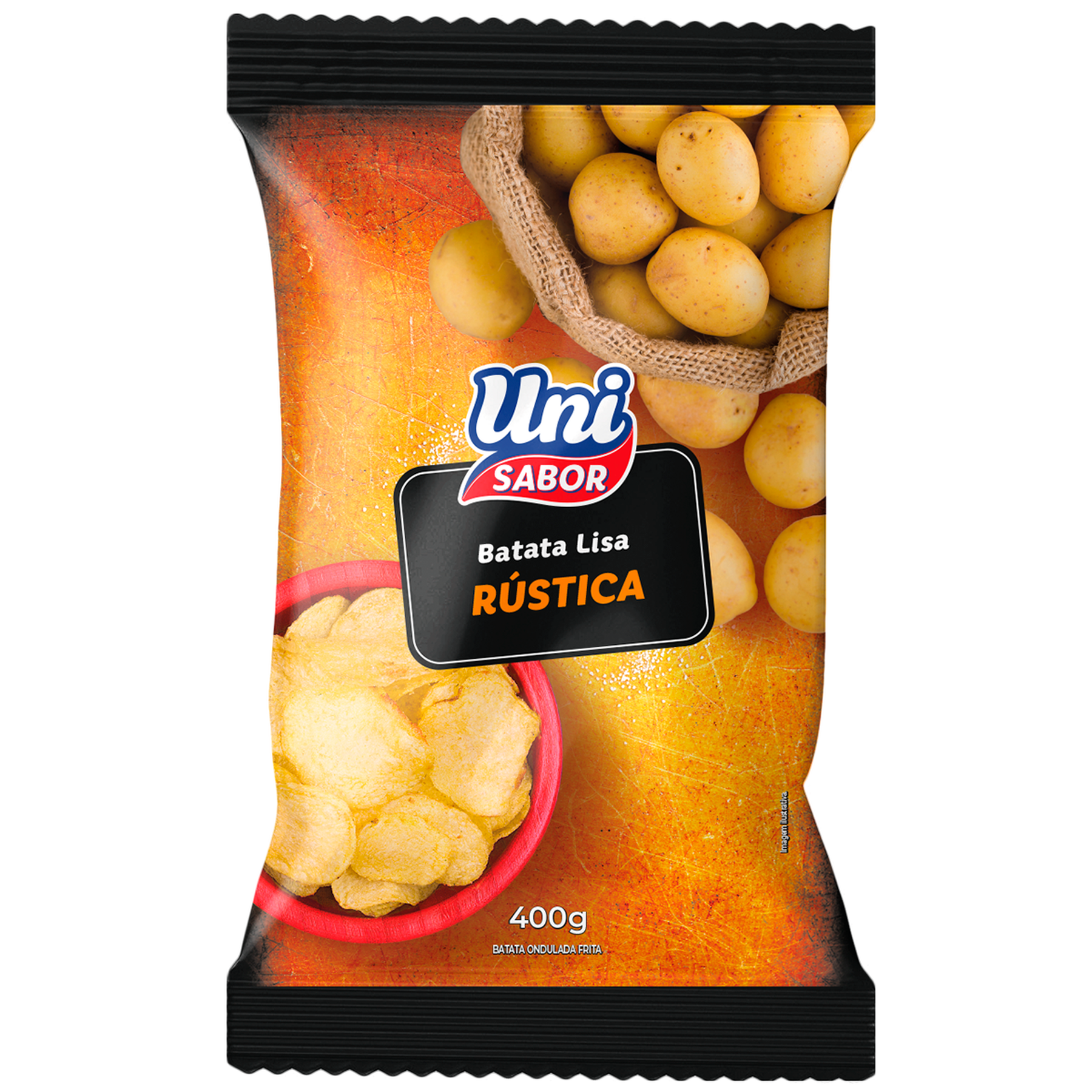 Batata Lisa Rústica Uni Sabor Pacote 400g