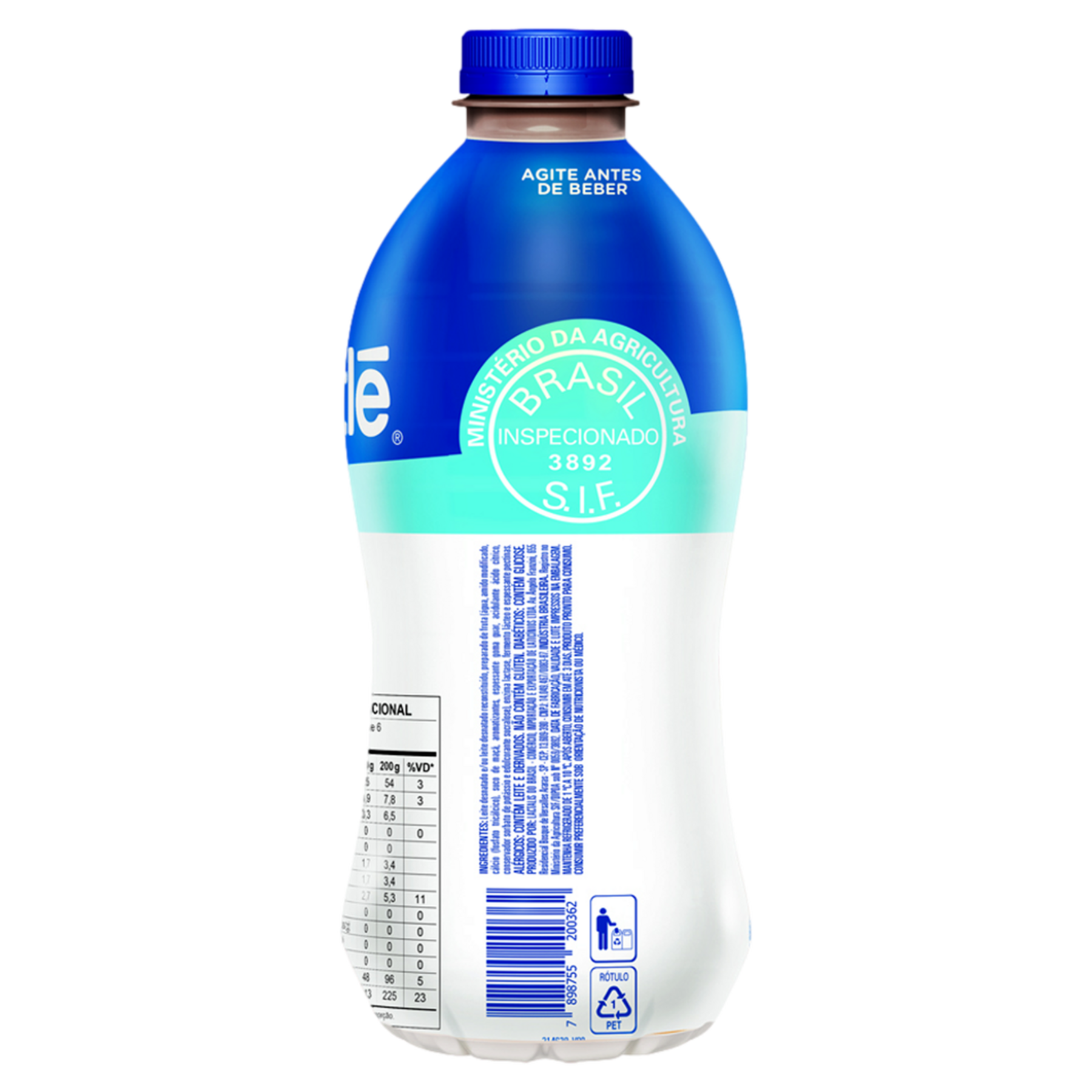 Iogurte Desnatado Batido Zero Lactose Nestl&eacute; Garrafa 1,15kg