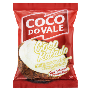 Coco Ralado Desidratado Coco do Vale Pacote 50g