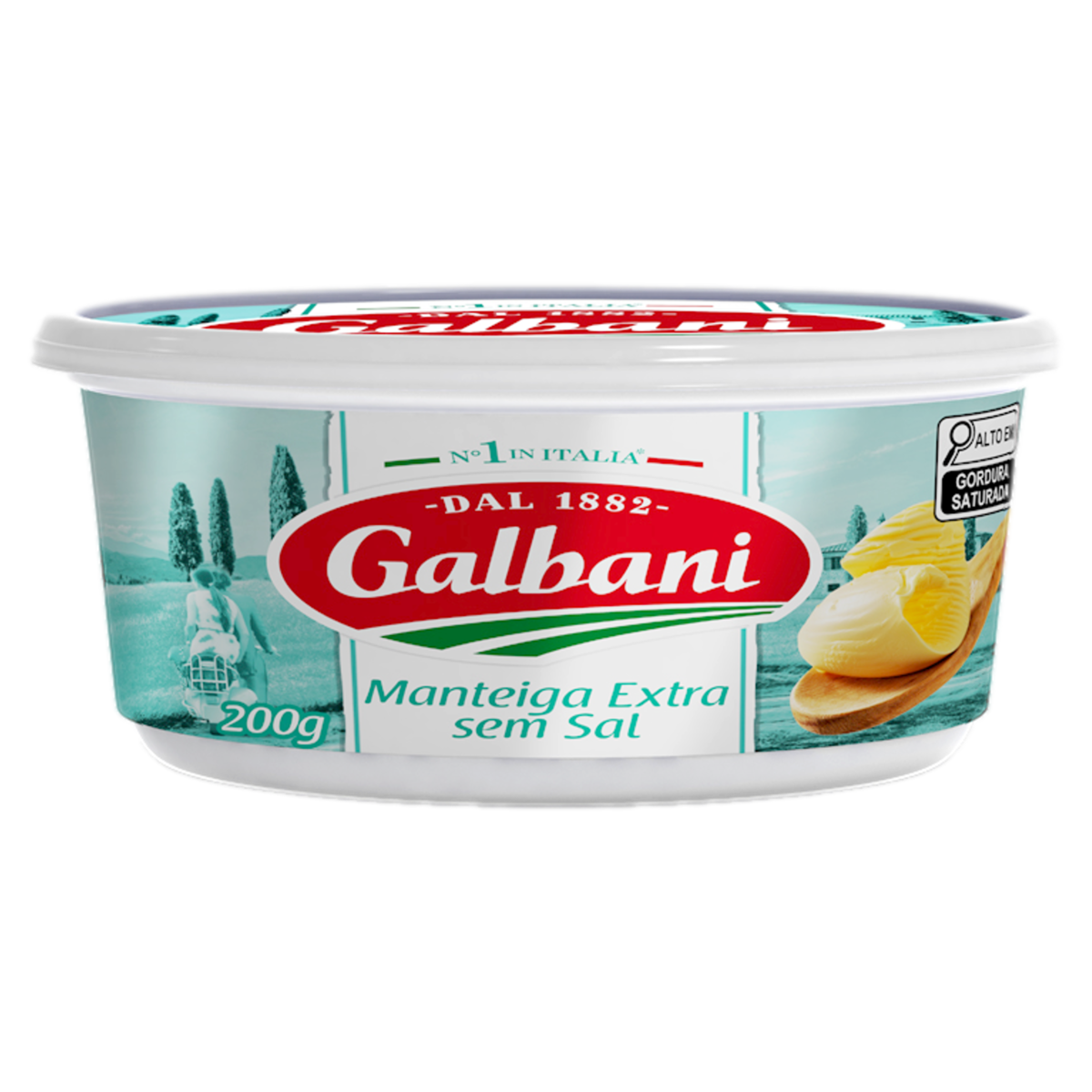 Manteiga Extra sem Sal Galbani Pote 200g