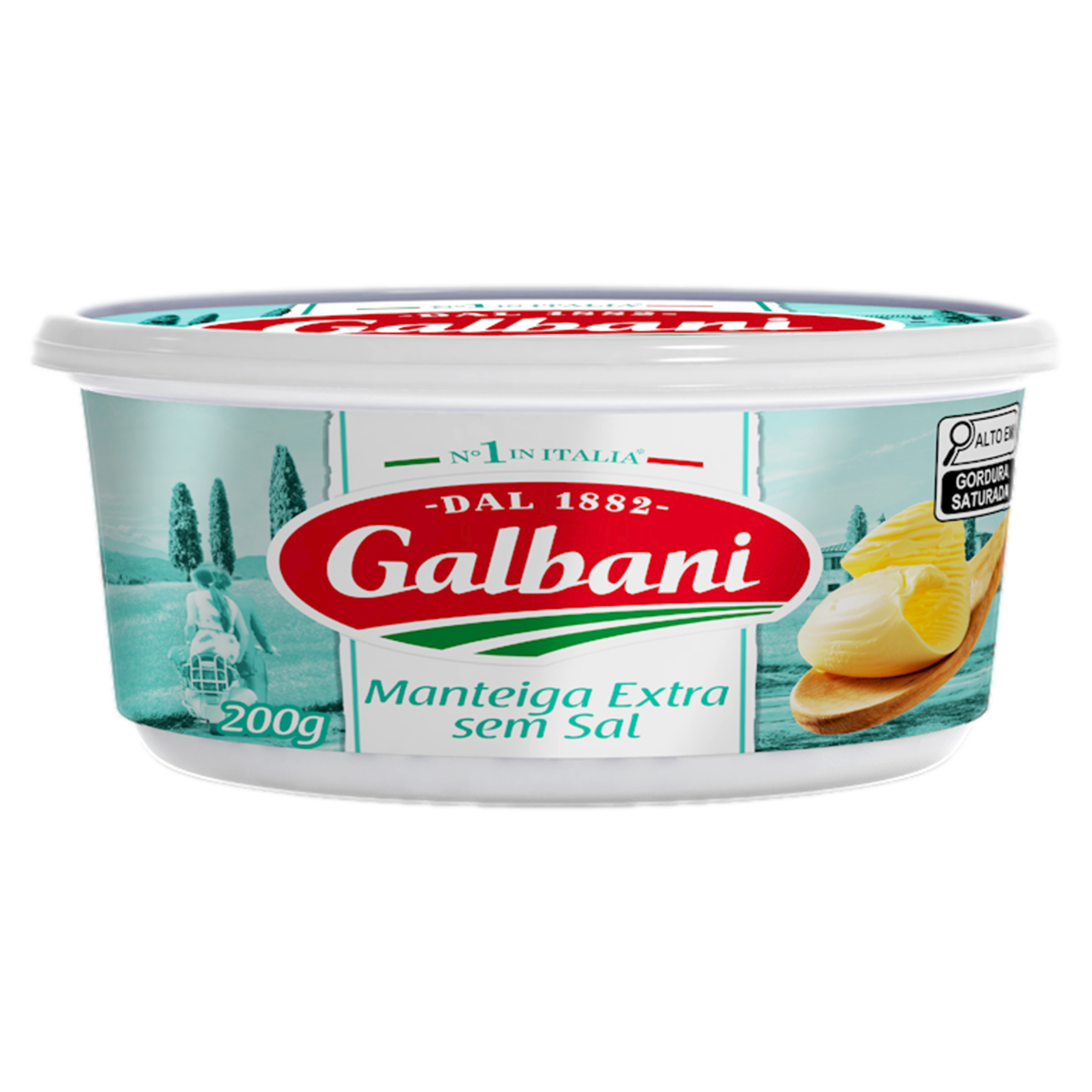 Manteiga Extra sem Sal Galbani Pote 200g