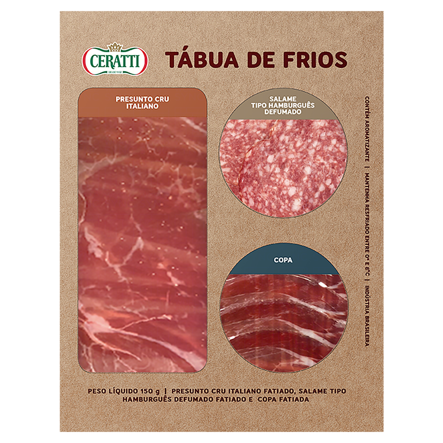 Tábua de Frios Fatiados Ceratti 150g
