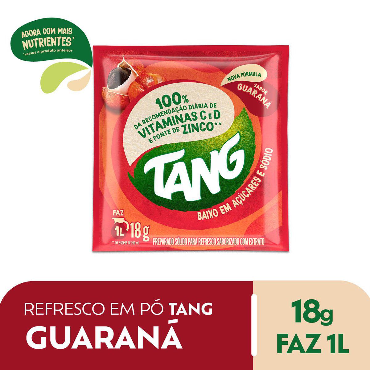 Refresco em P&oacute; Guanan&aacute; Tang Pacote 18g