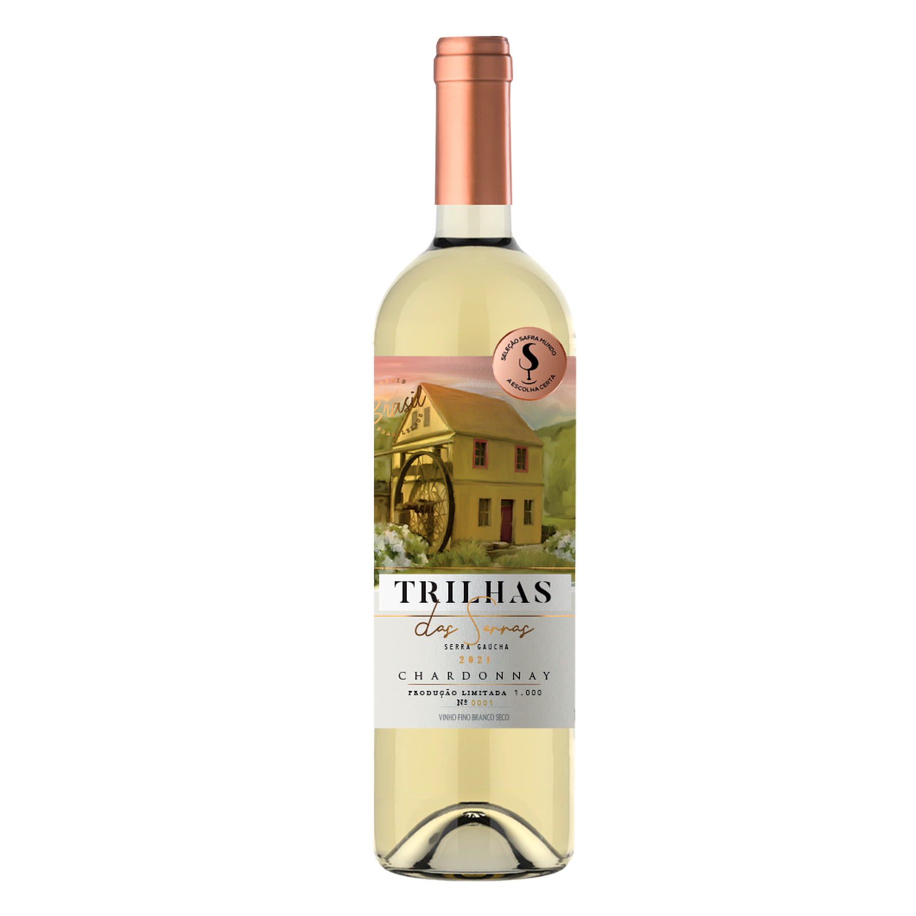 Vinho Branco Chardonnay Trilhas das Serras Garrafa 750ml