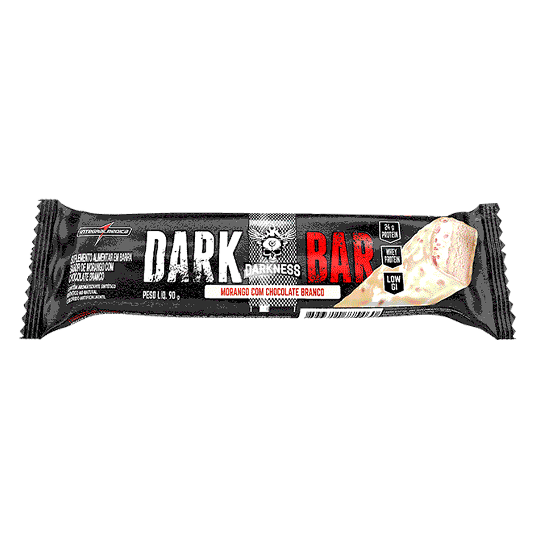 Barra de Proteína Morango com Chocolate Branco Dark Bar Darkness Integralmedica 90g