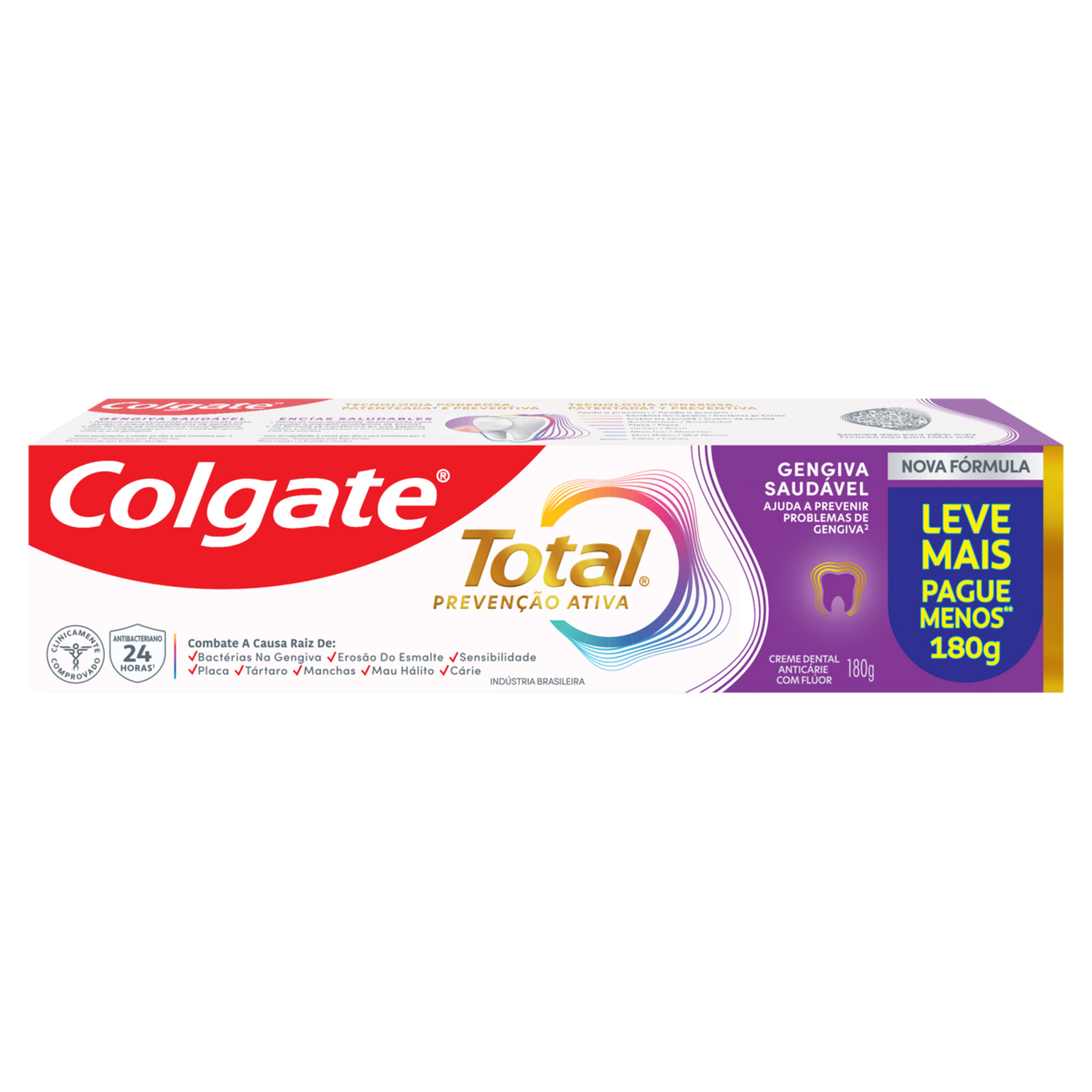 Creme Dental Gengiva Refor&ccedil;ada Total Colgate 180g&nbsp;