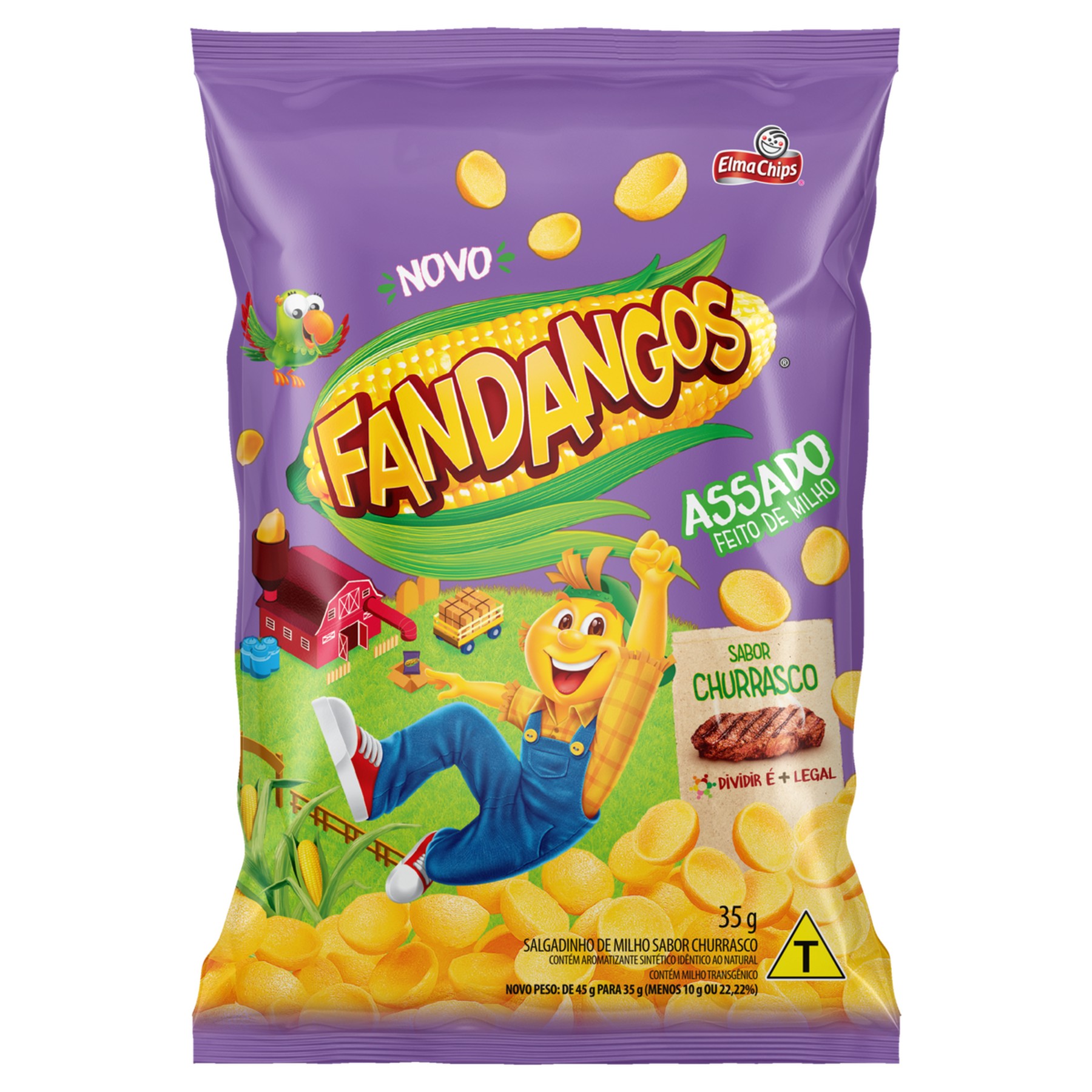 Salgadinho de Milho Churrasco Fandangos Pacote 35g