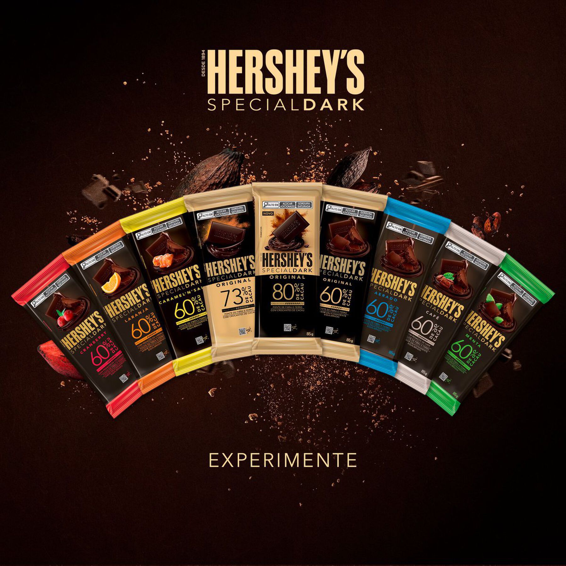 Chocolate Amargo 60% Cacau Hersheys Special Dark Pacote 85g