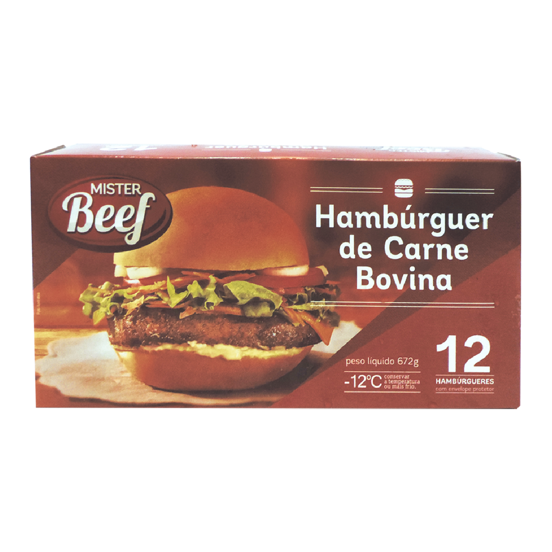 Hambúrguer Bovino Mister Beef 672g