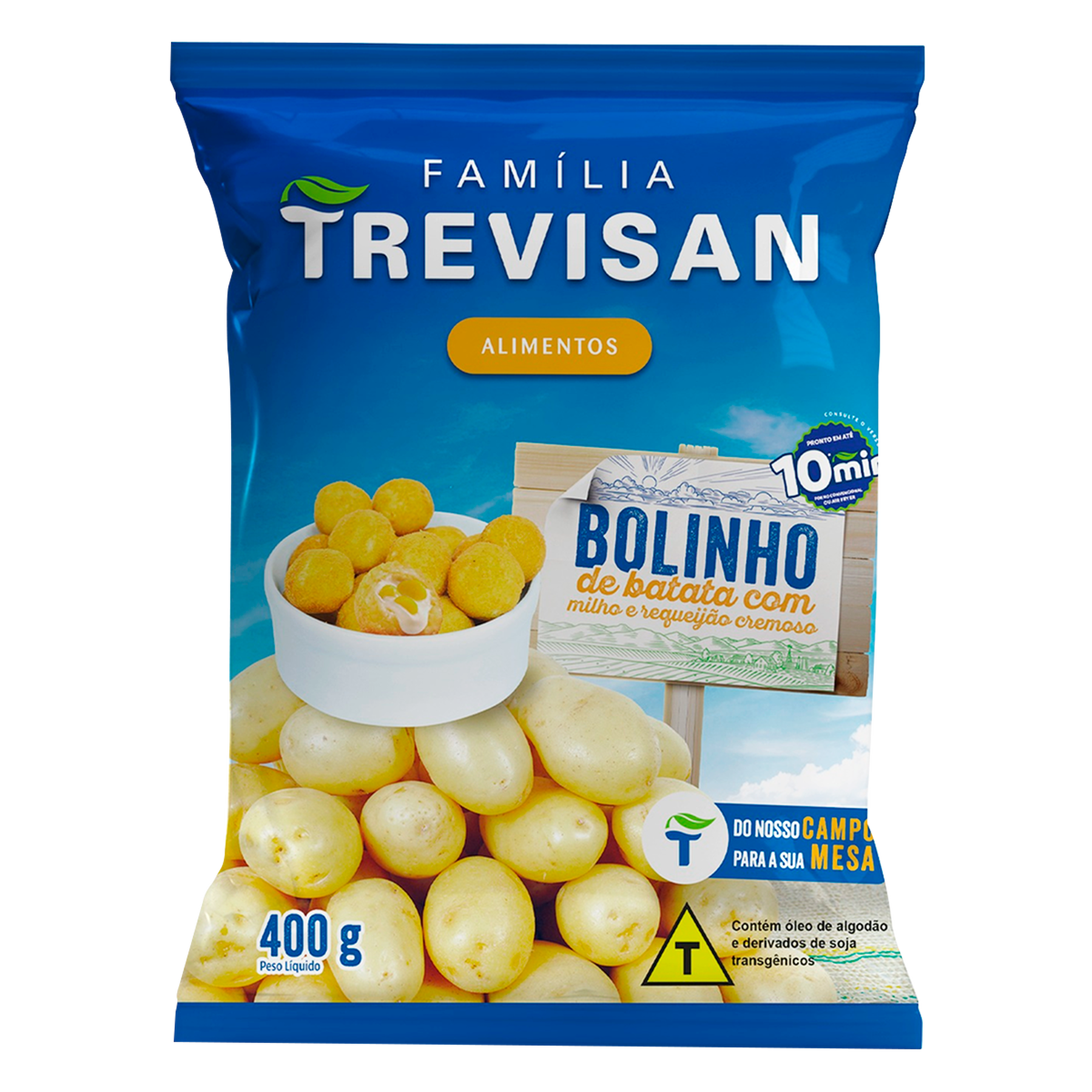 Bolinho de Batata com Milho e Catupiry Trevisan Pacote 400g