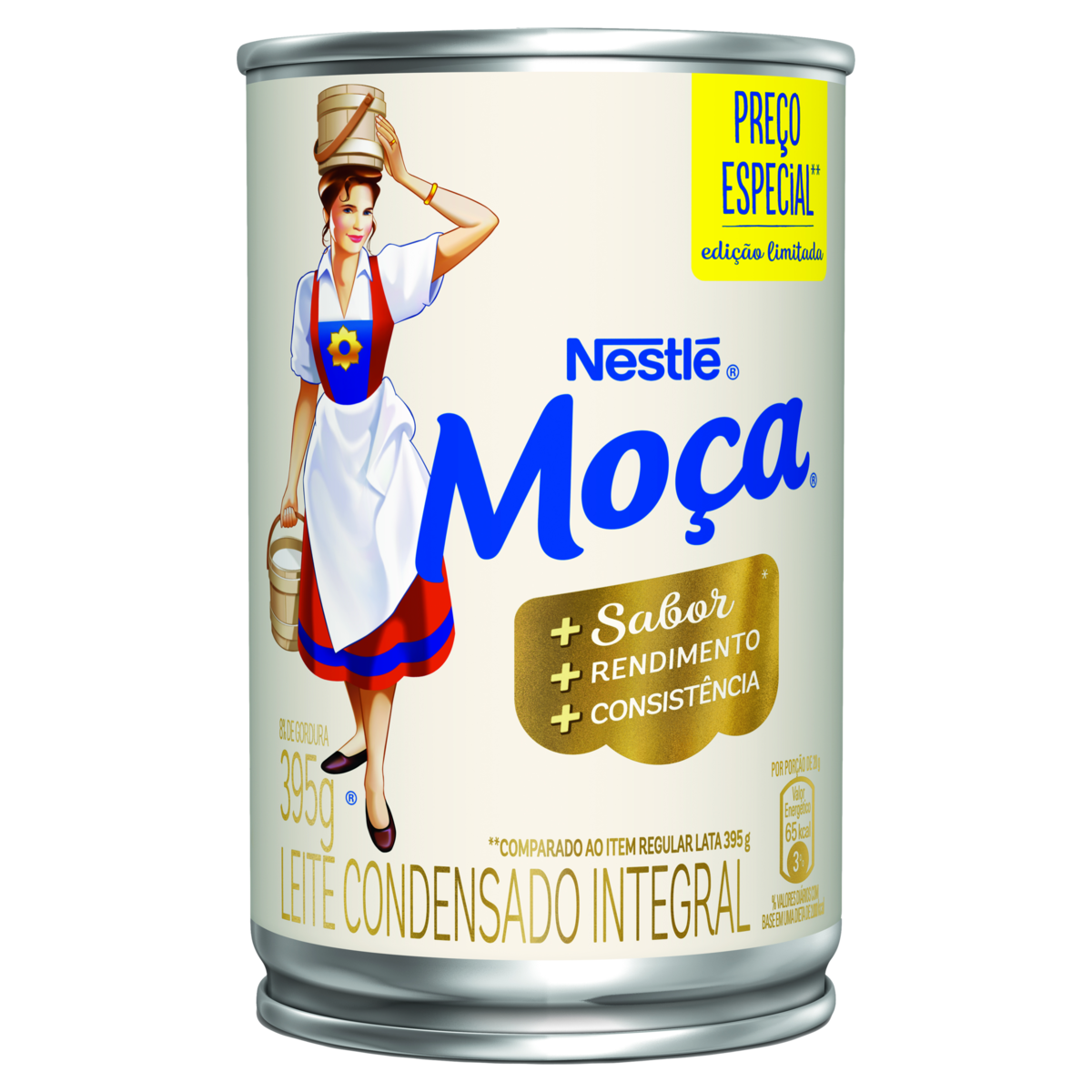 Leite Condensado Integral Mo&ccedil;a Lata 395g - Embalagem Pre&ccedil;o Especial