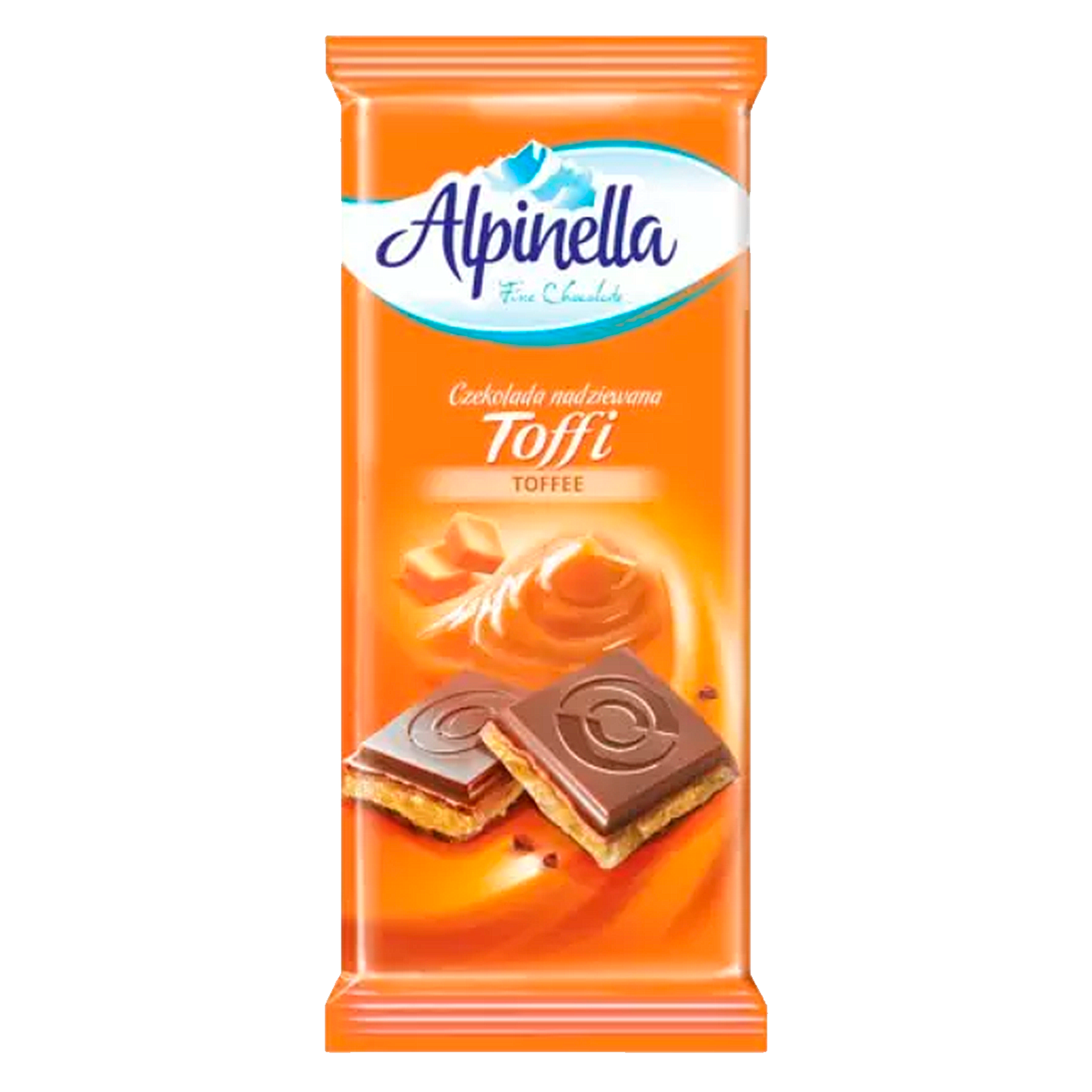 Chocolate ao Leite Recheio Caramelo em Barra Alpinella 100g
