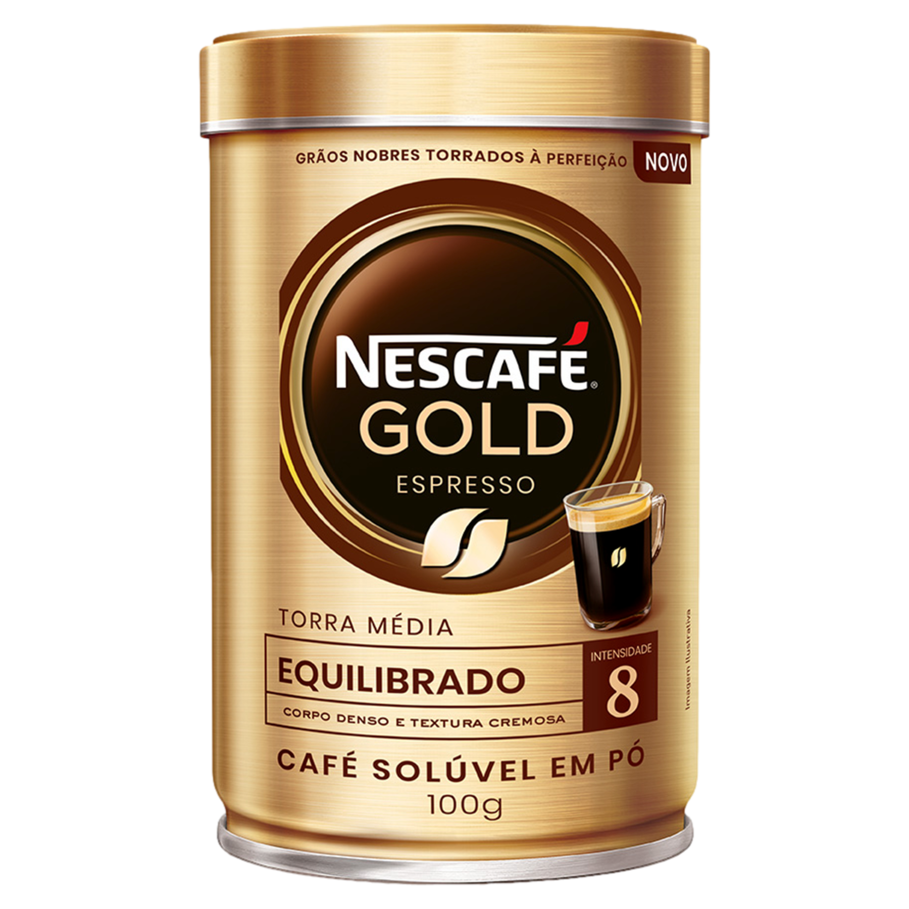 Café Solúvel em Pó Espresso Equilibrado Nescafé Gold Lata 100g