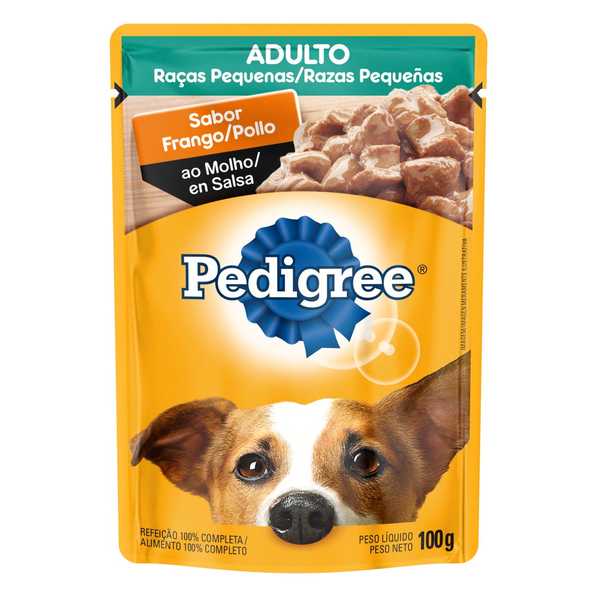 Alimento para C&atilde;es Adultos Ra&ccedil;as Pequenas Frango ao Molho Pedigree Vital Pro Sach&ecirc; 100g