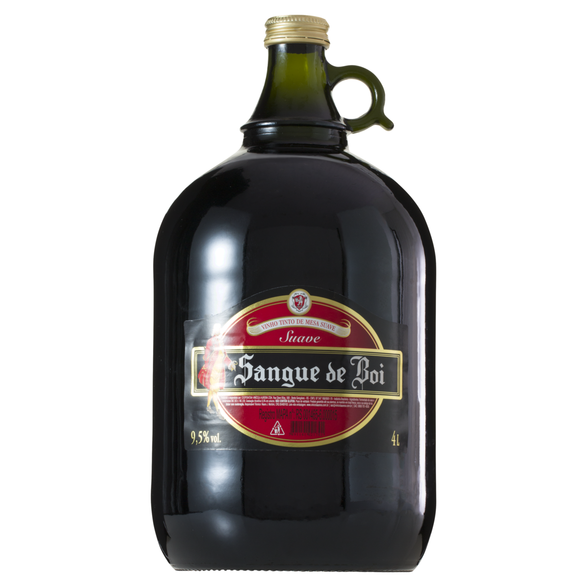 Vinho Tinto Suave Sangue de Boi Garrafa 4l&nbsp;&nbsp;