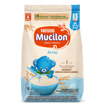 Cereal Infantil Arroz Mucilon Nestlé Pacote 180g