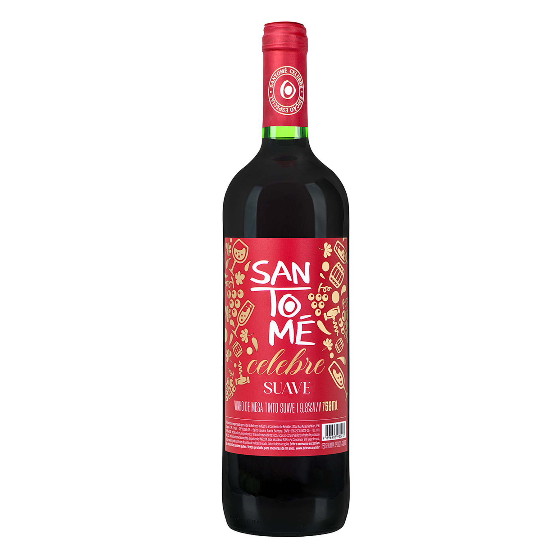Vinho Tinto Suave Santom&eacute; Garrafa 750ml