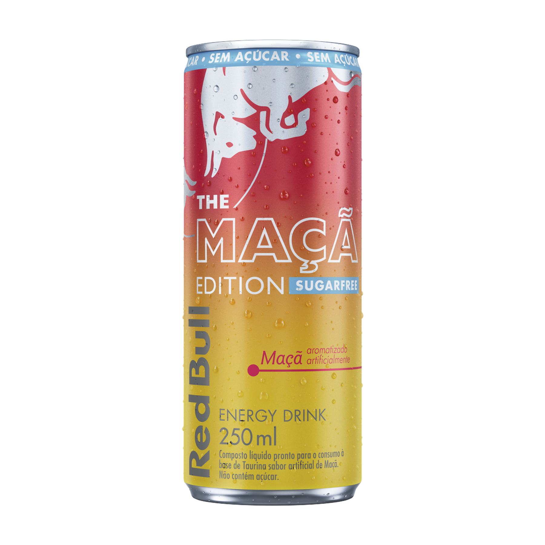 Energ&eacute;tico Ma&ccedil;&atilde; Zero A&ccedil;&uacute;car The Ma&ccedil;&atilde; Edition Red Bull Lata 250ml