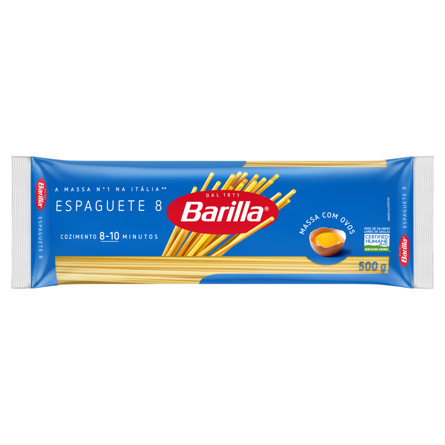Macarrão com Ovos Espaguete 8 Barilla Pacote 500g