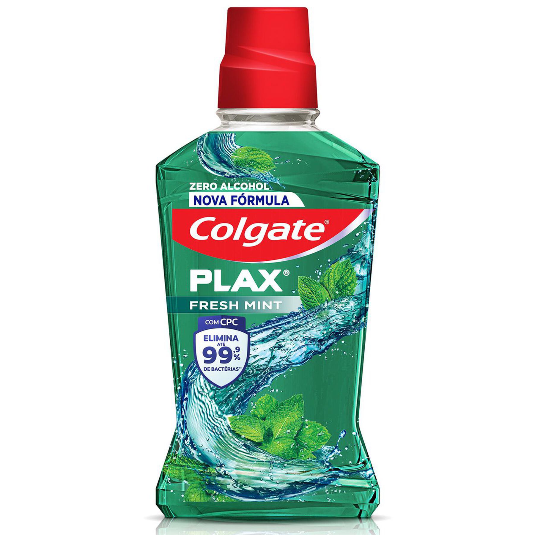 Enxaguante Bucal Zero Álcool Fresh Mint Colgate Plax Frasco 250ml