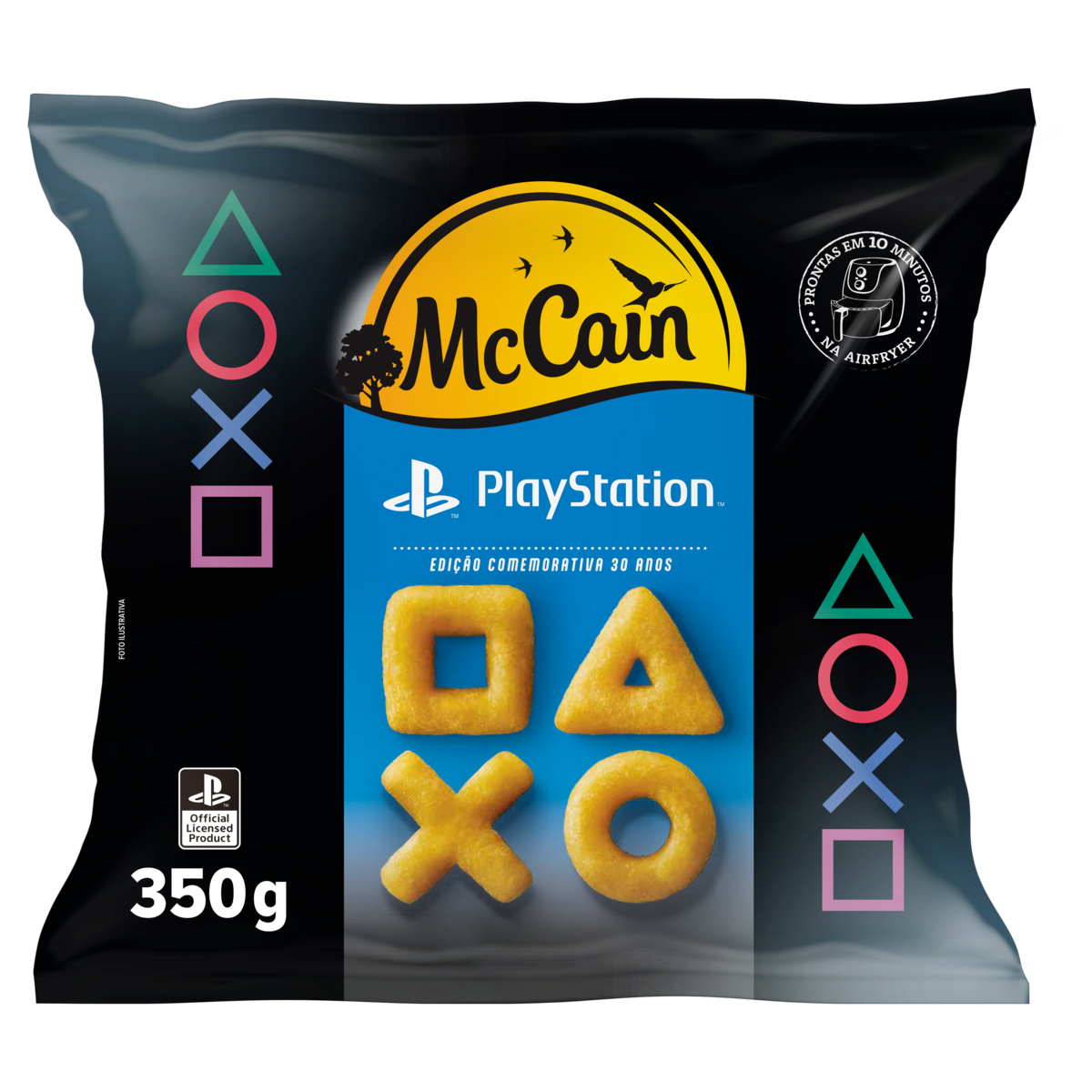 Batata Pr&eacute;-Frita Congelada PlayStation McCain Pacote 350g Edi&ccedil;&atilde;o Comemorativa 30 Anos