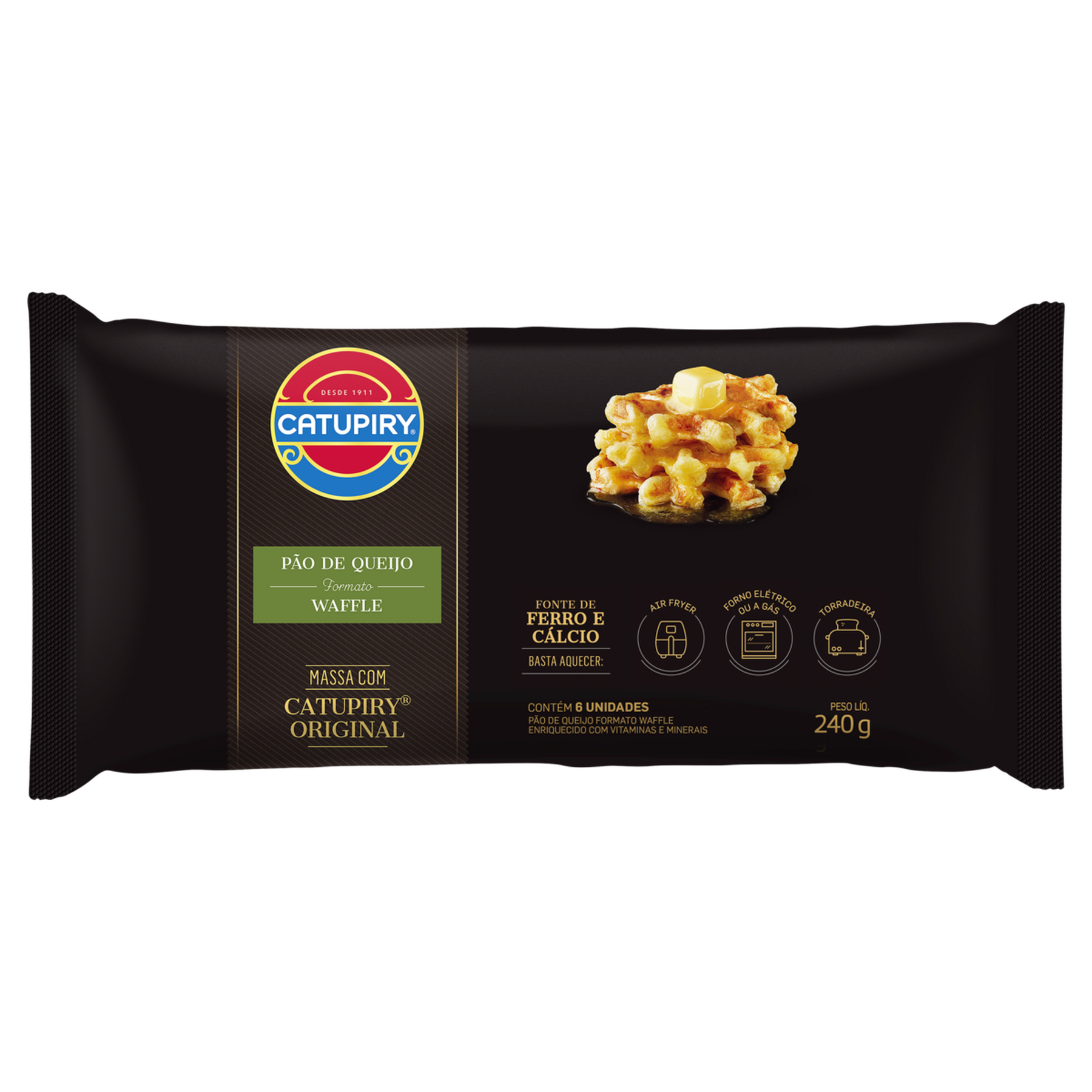 P&atilde;o de Queijo Waffle Catupiry Pacote 240g