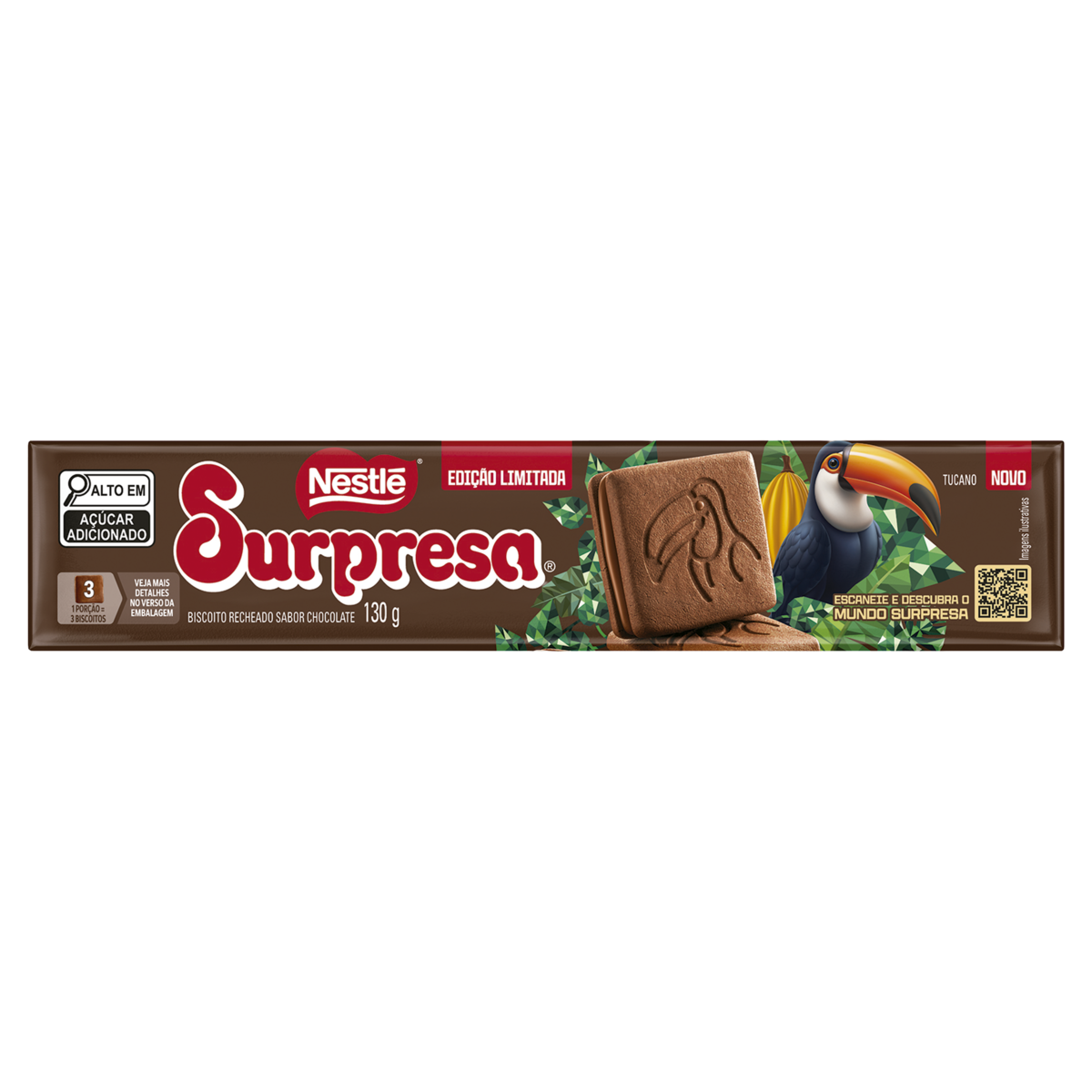 Biscoito Recheio Chocolate Surpresa Pacote 130g