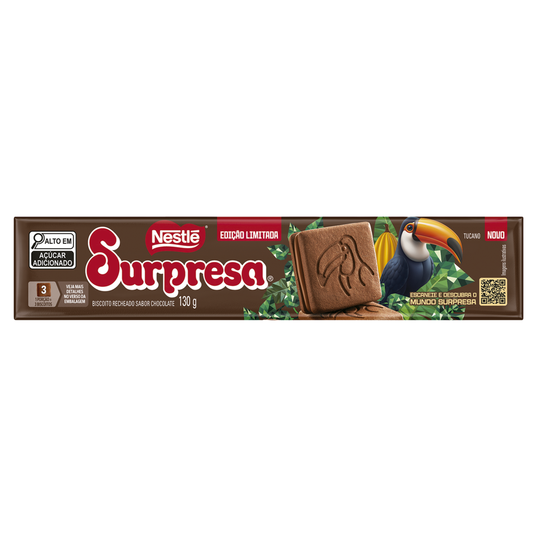 Biscoito Recheio Chocolate Surpresa Pacote 130g